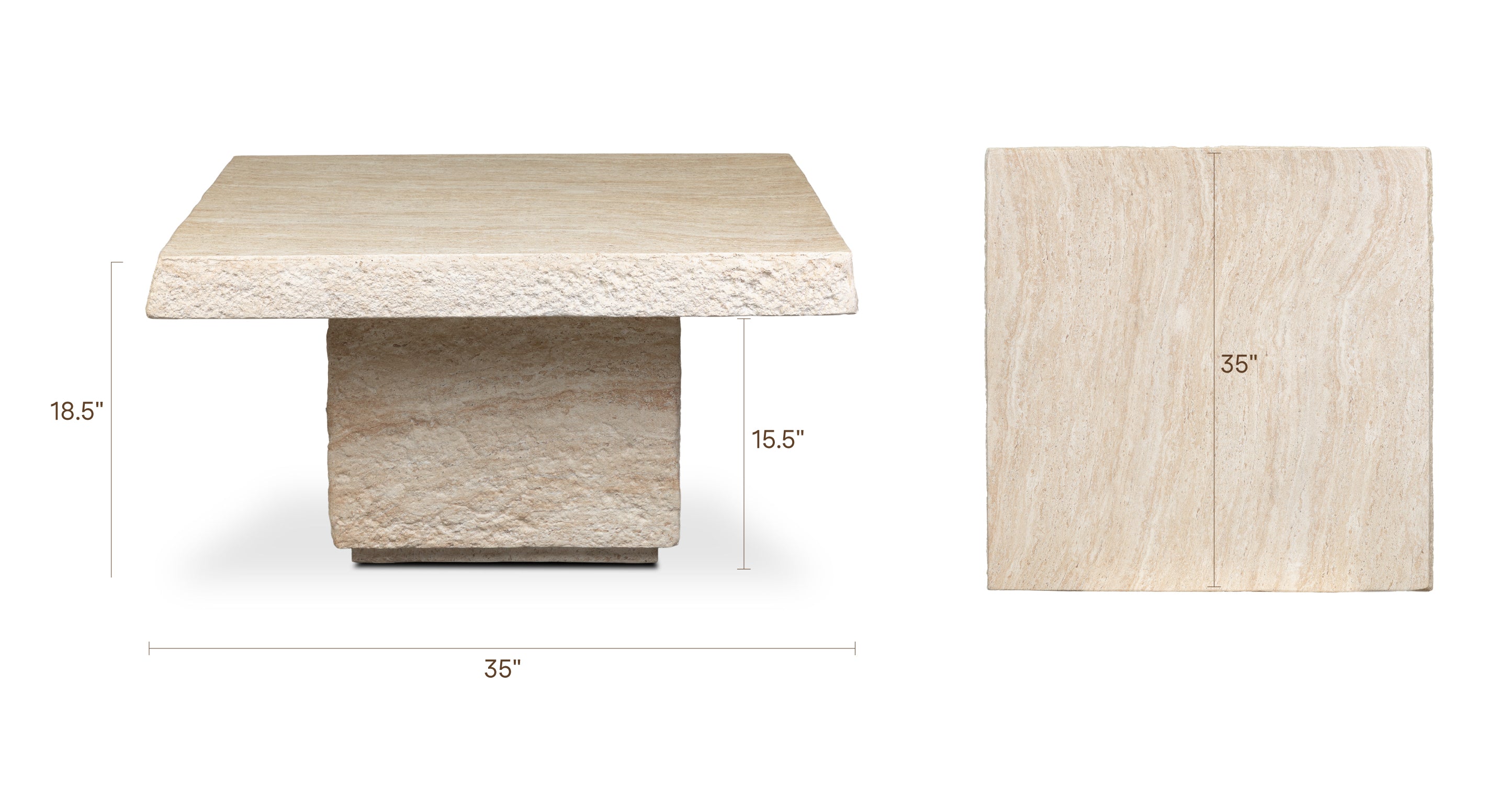 Table Basse 35 | Travertin