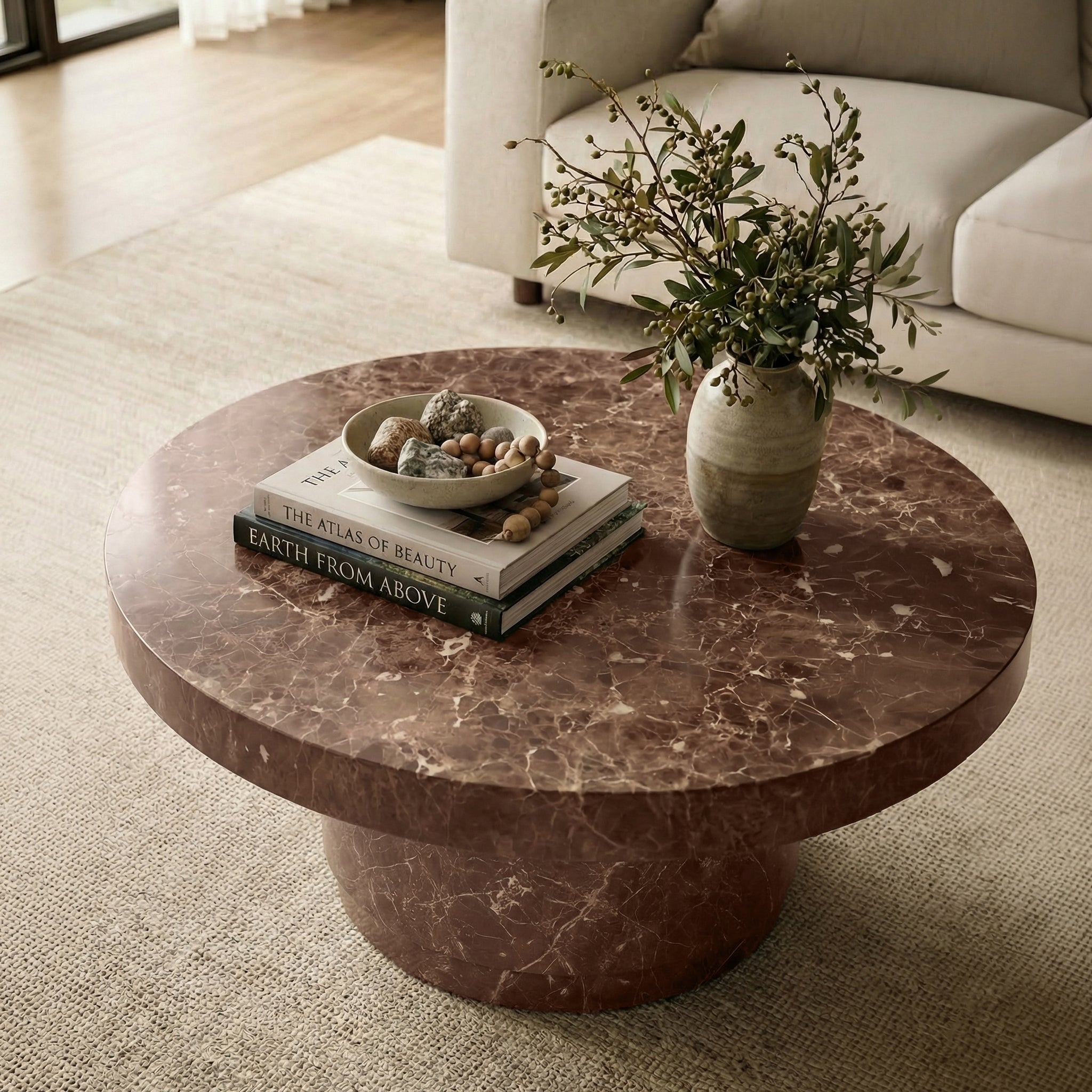 38 Table basse | Rouge Bordeaux