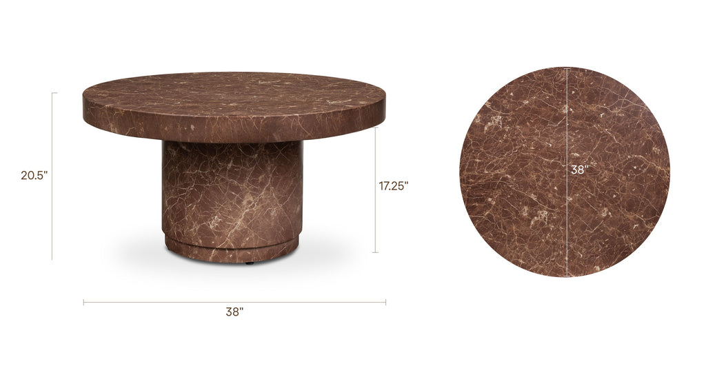 38 Table basse | Rouge Bordeaux
