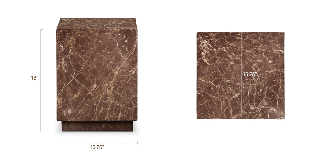 Table d'appoint 13.75 | Rouge Bordeaux