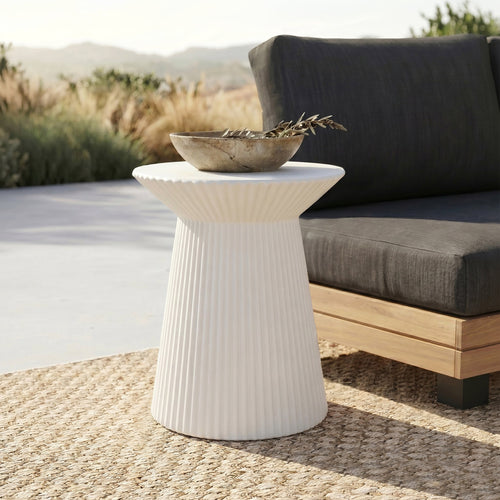 Table d'appoint 17,5 | Blanc amande