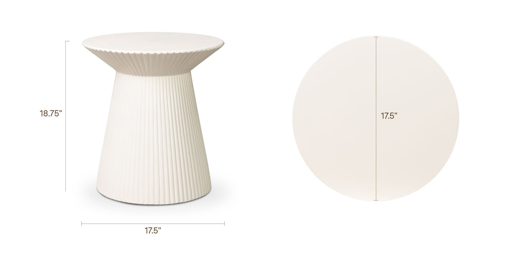 Table d'appoint 17,5 | Blanc amande