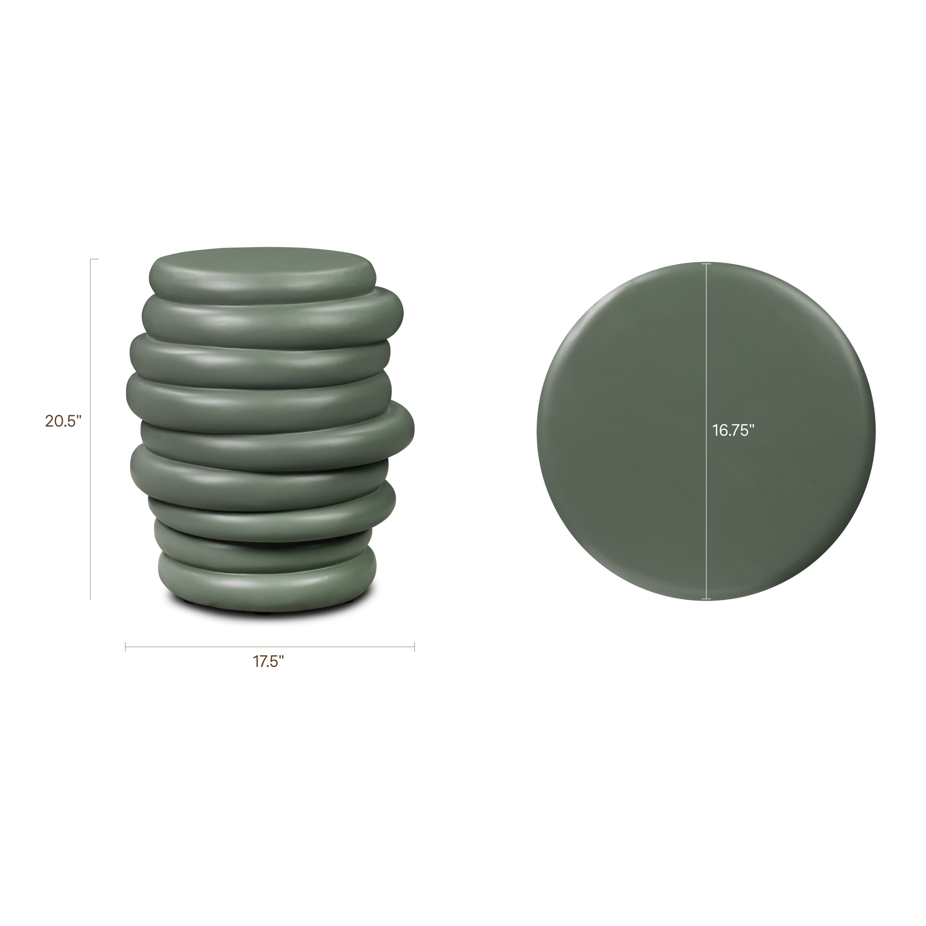 Table d'appoint 17,5 | Vert sauge