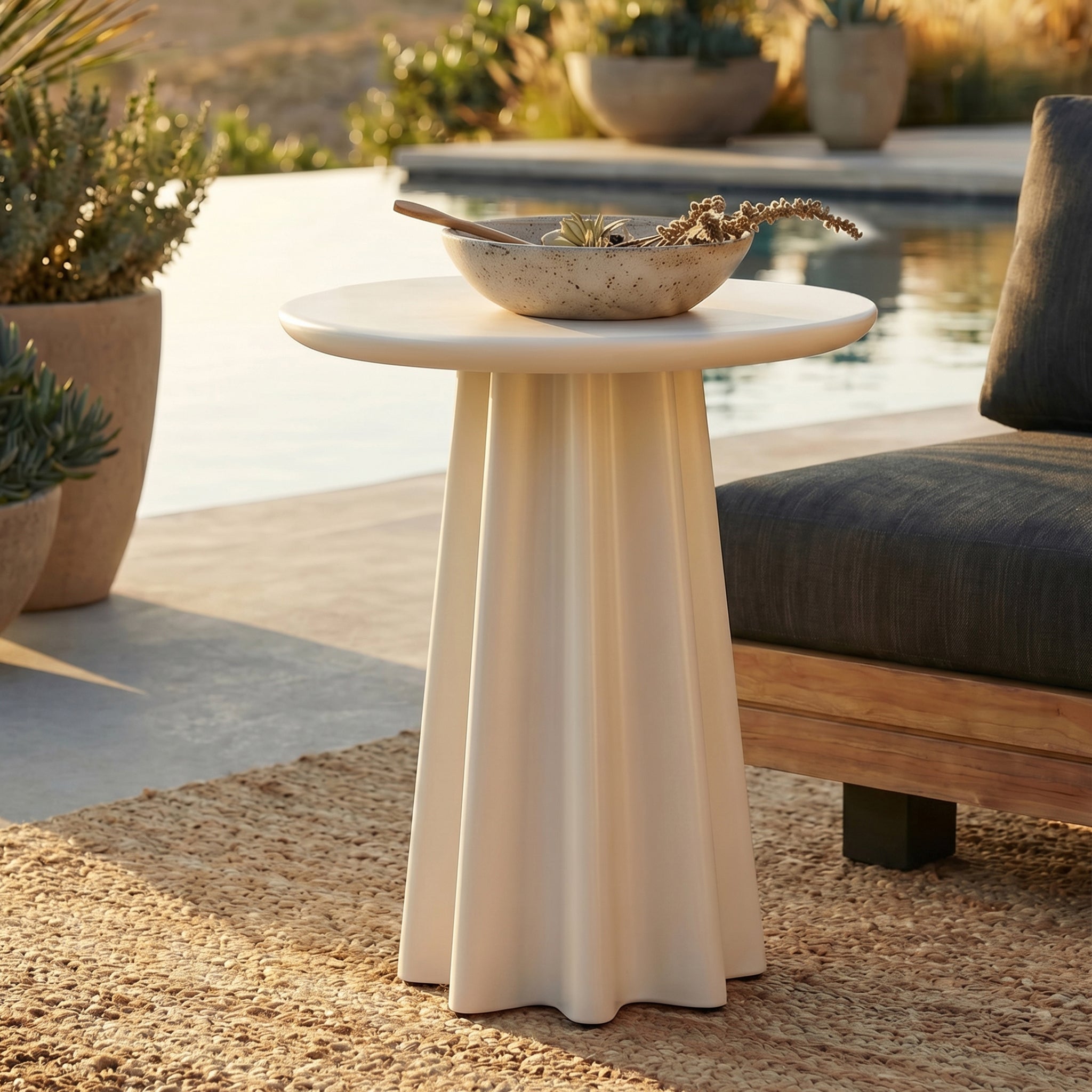 Table d'appoint 18 | Blanc amande