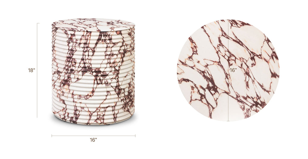 Table d'appoint 16 | Arabesco blanc