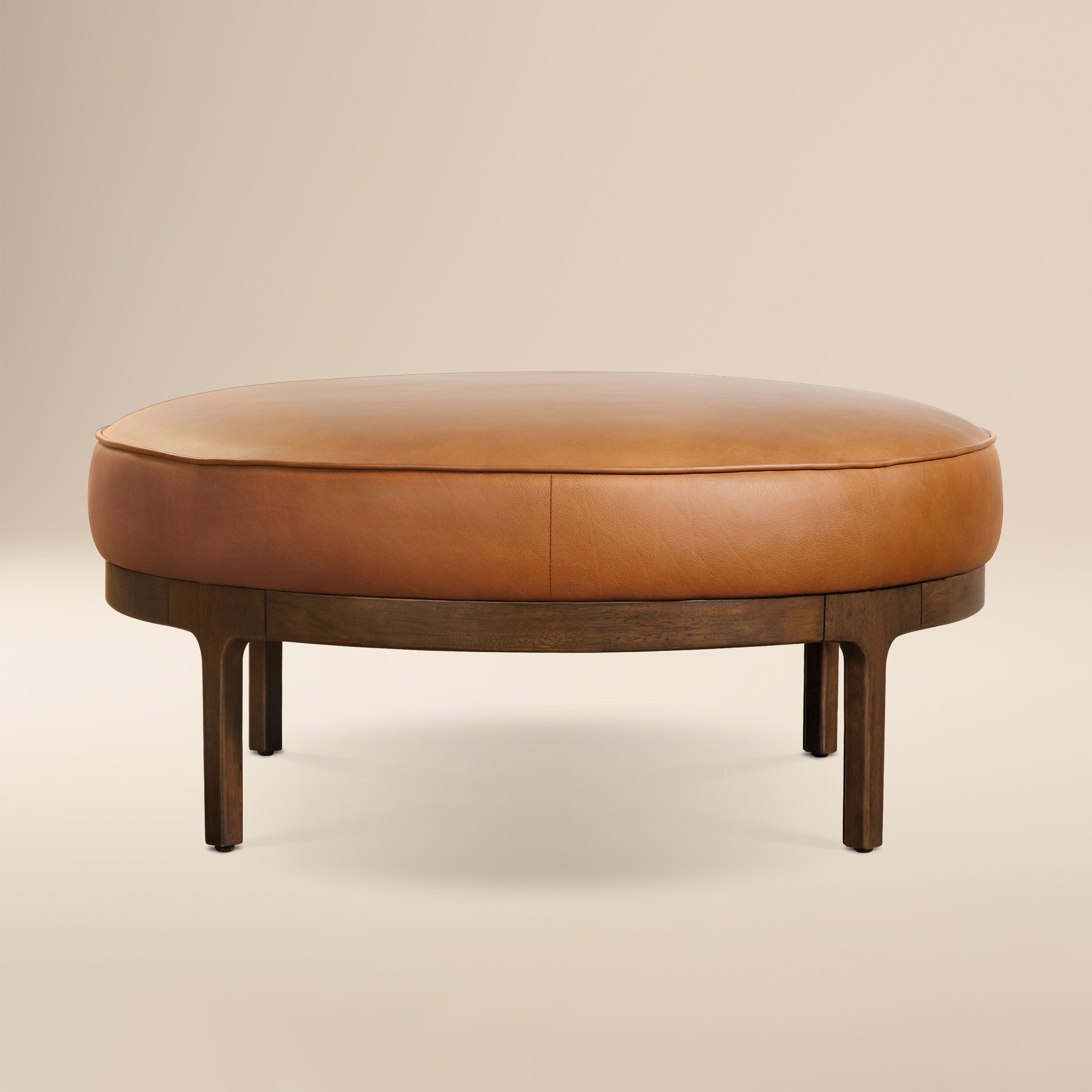 Pouf en cuir | Tannage naturel