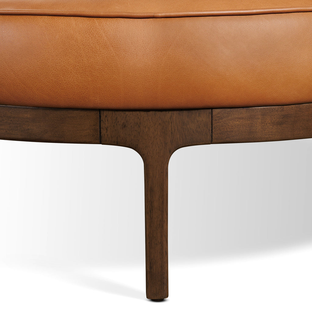 Pouf en cuir | Tannage naturel