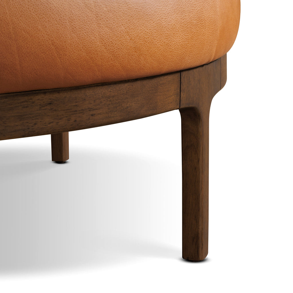 Pouf en cuir | Tannage naturel