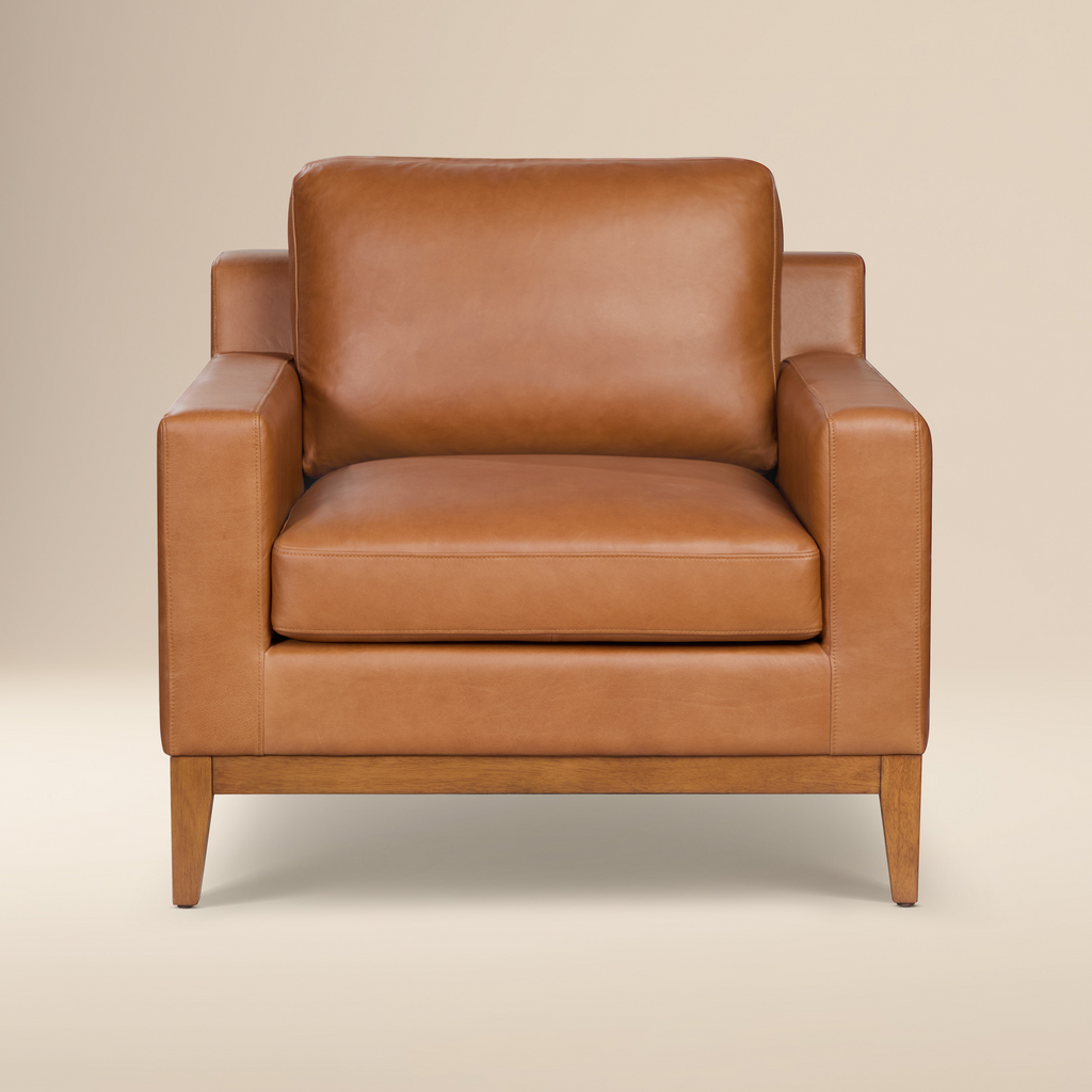 Fauteuil en cuir | Tan