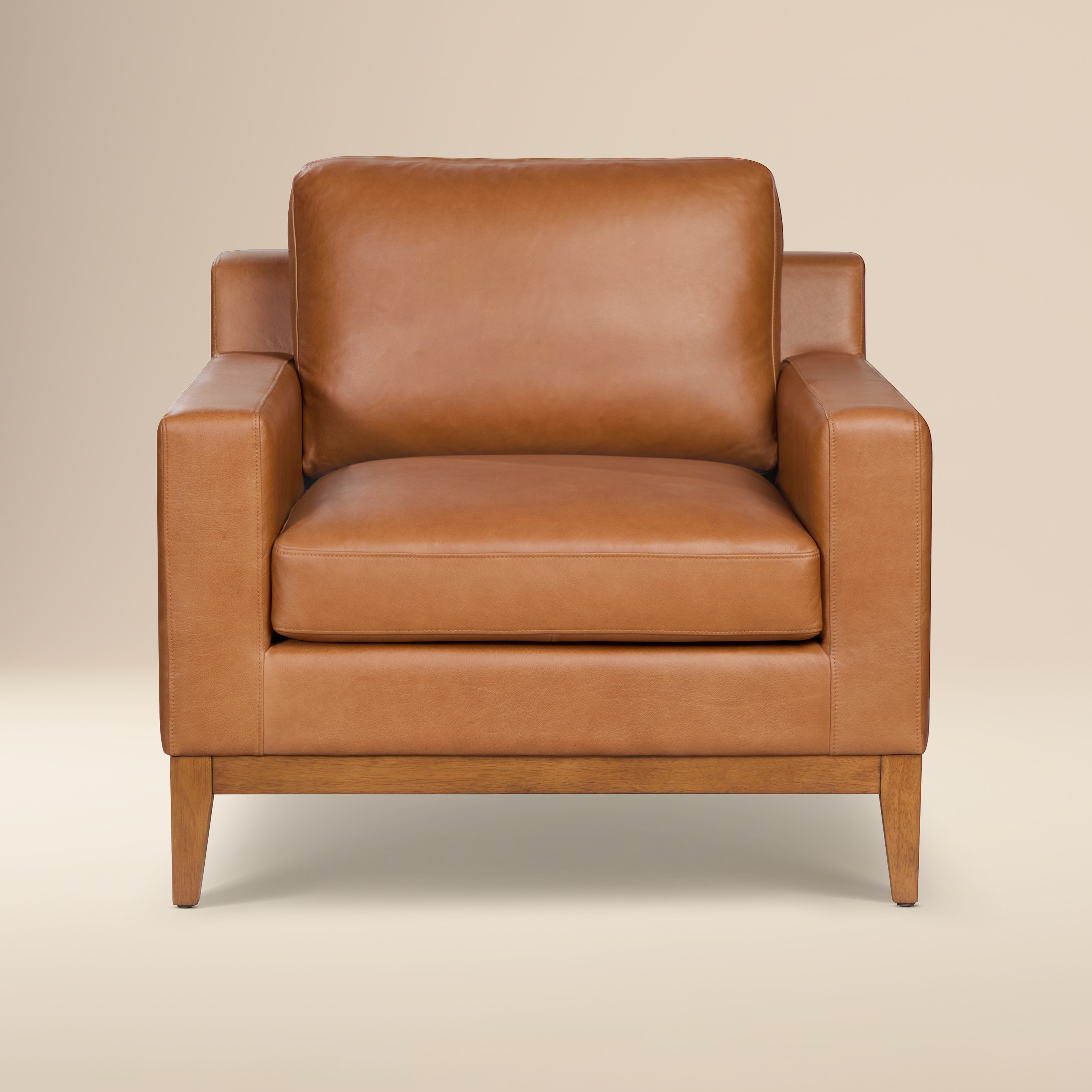 Fauteuil en cuir | Tan