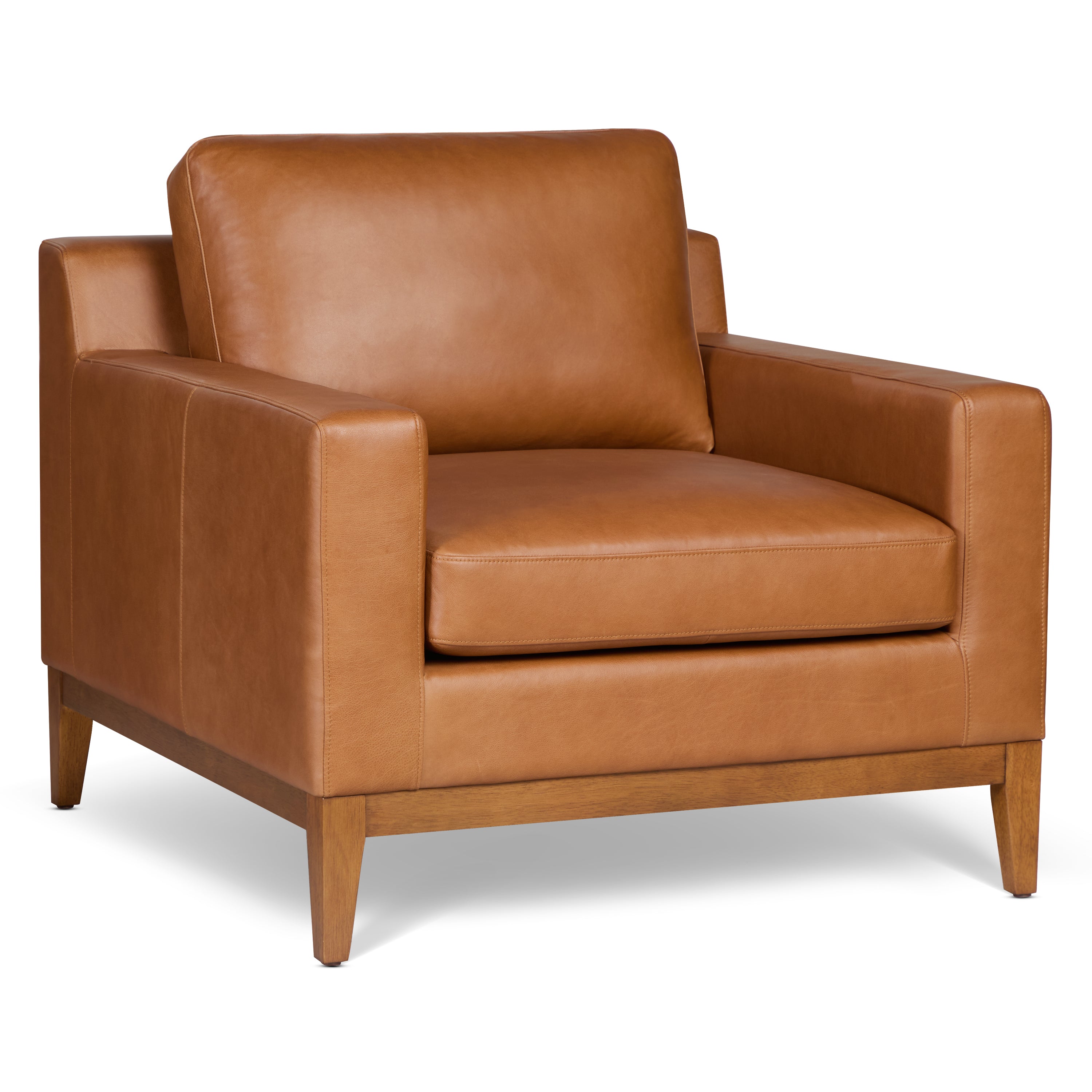 Fauteuil en cuir | Tan
