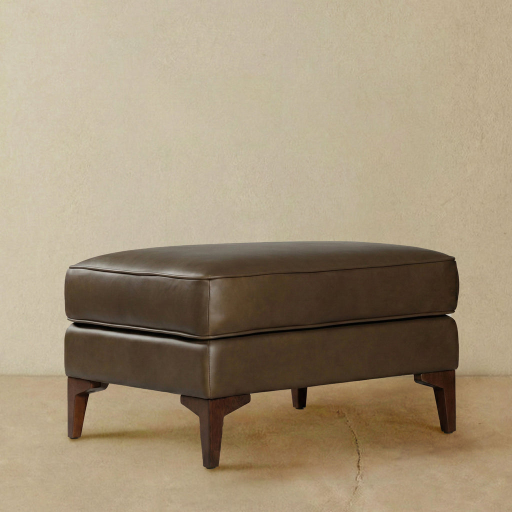 Pouf ottoman en cuir 2.0 | Marron cacao