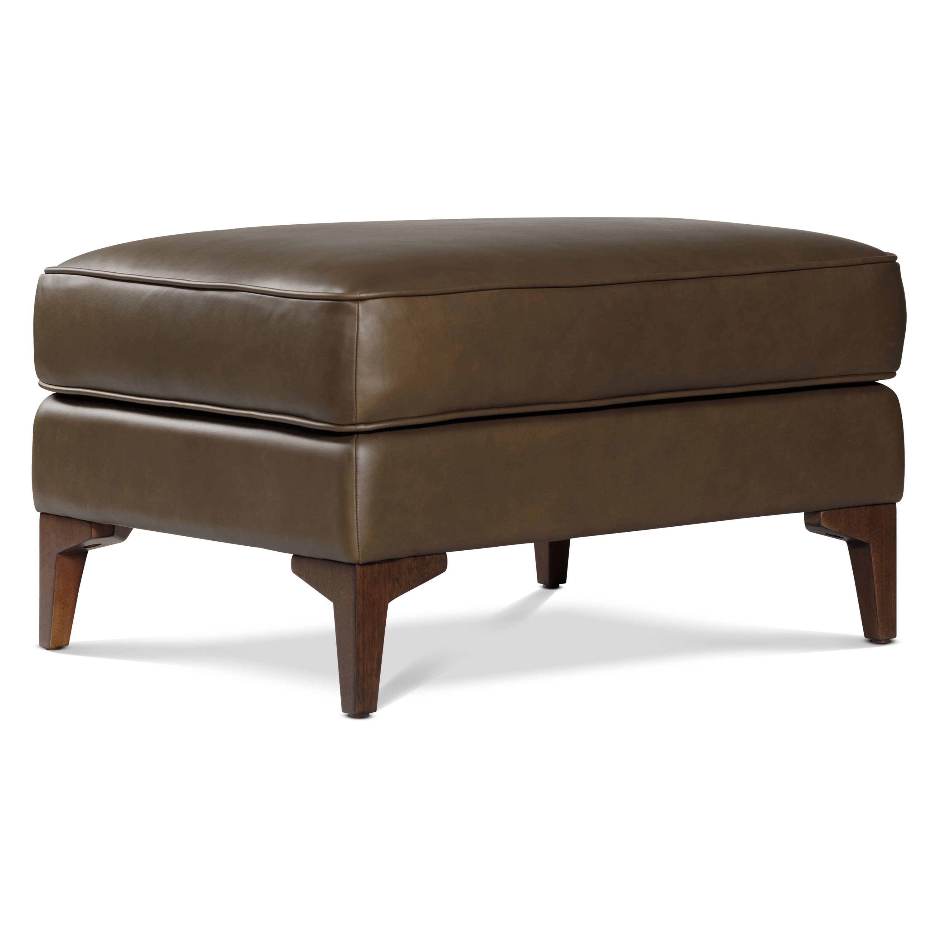 Pouf ottoman en cuir 2.0 | Marron cacao