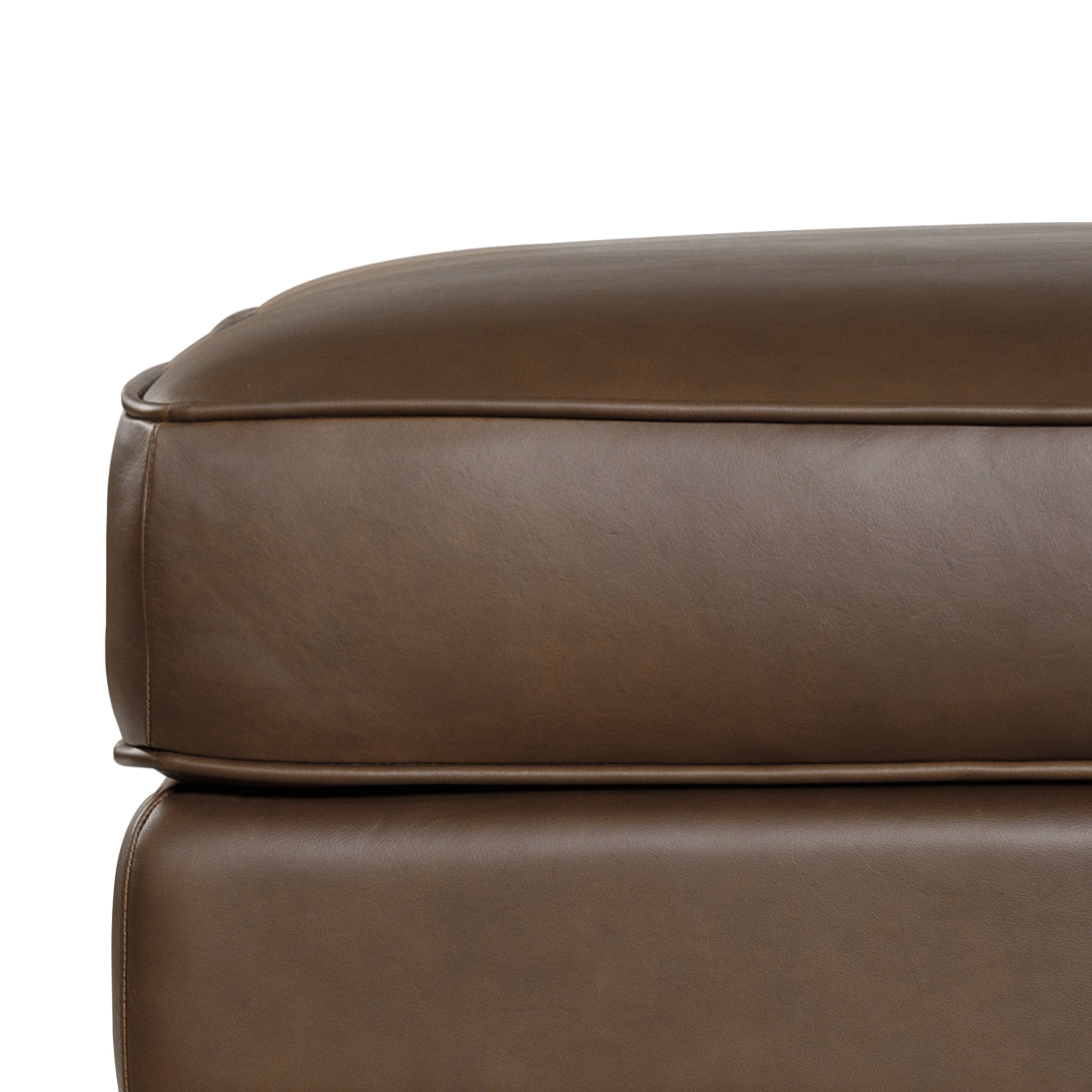 Pouf ottoman en cuir 2.0 | Marron cacao