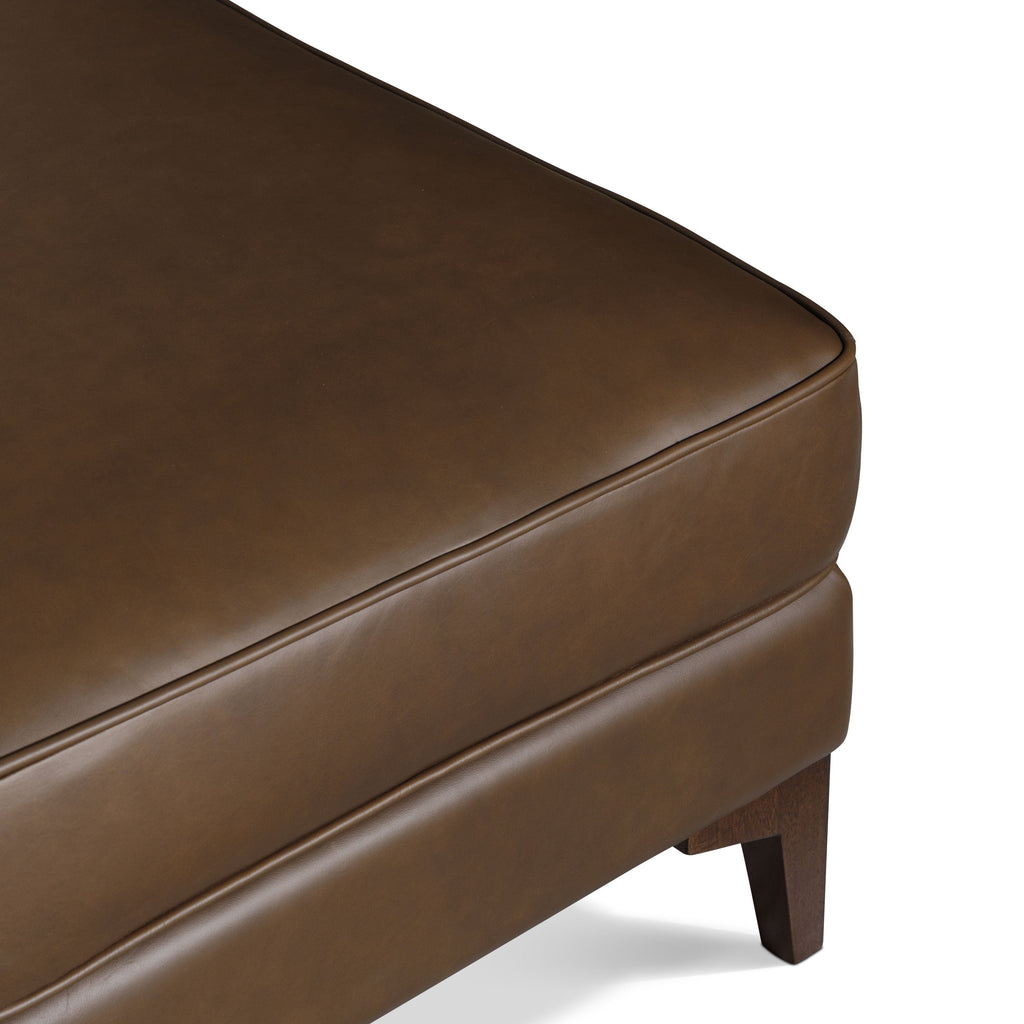Pouf ottoman en cuir 2.0 | Marron cacao