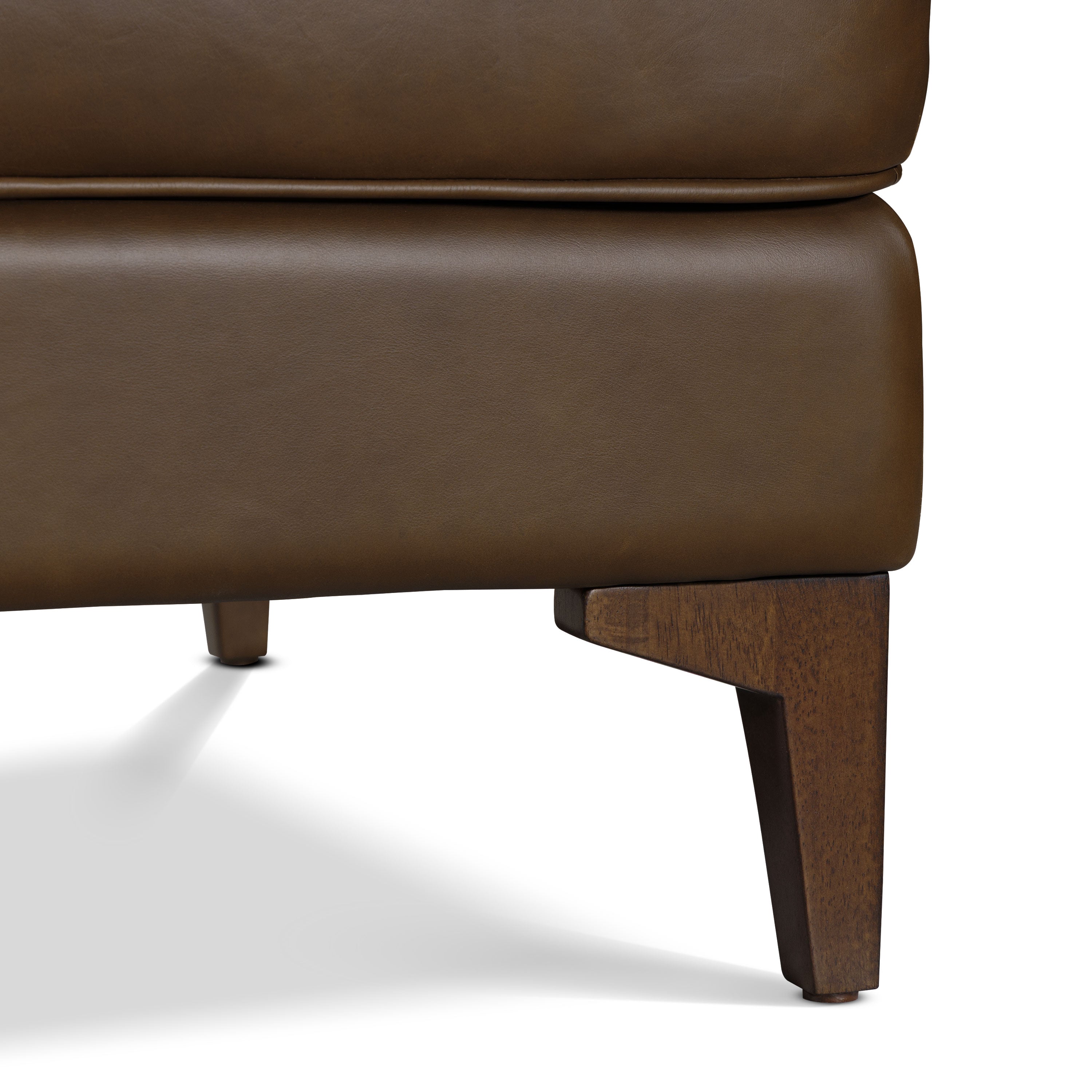 Pouf ottoman en cuir 2.0 | Marron cacao