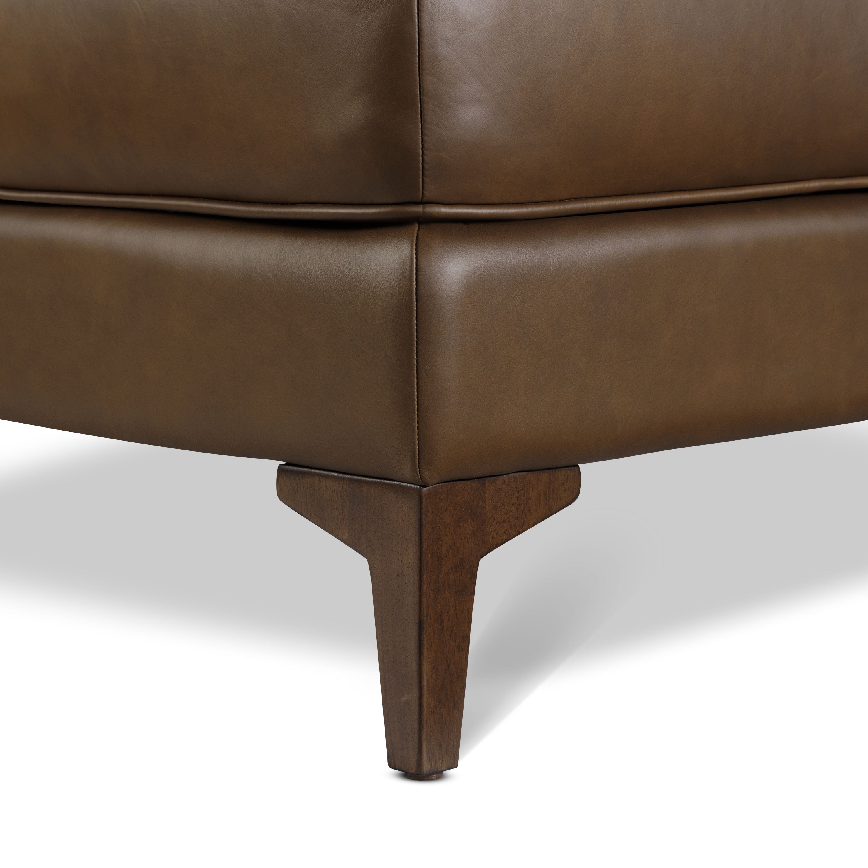 Pouf ottoman en cuir 2.0 | Marron cacao