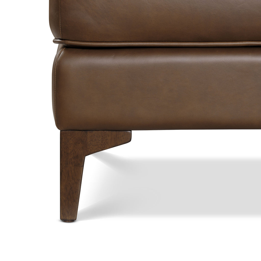 Pouf ottoman en cuir 2.0 | Marron cacao