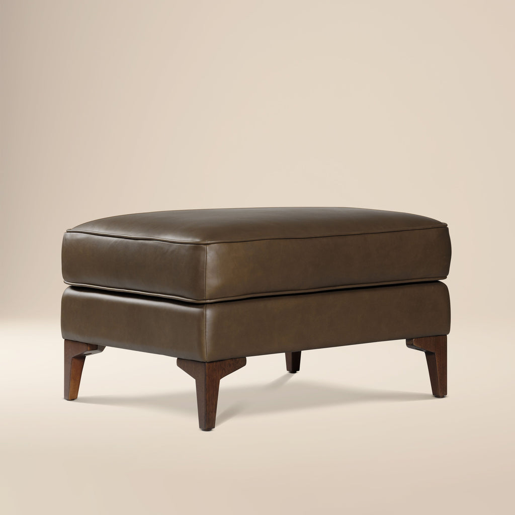 Pouf ottoman en cuir 2.0 | Marron cacao