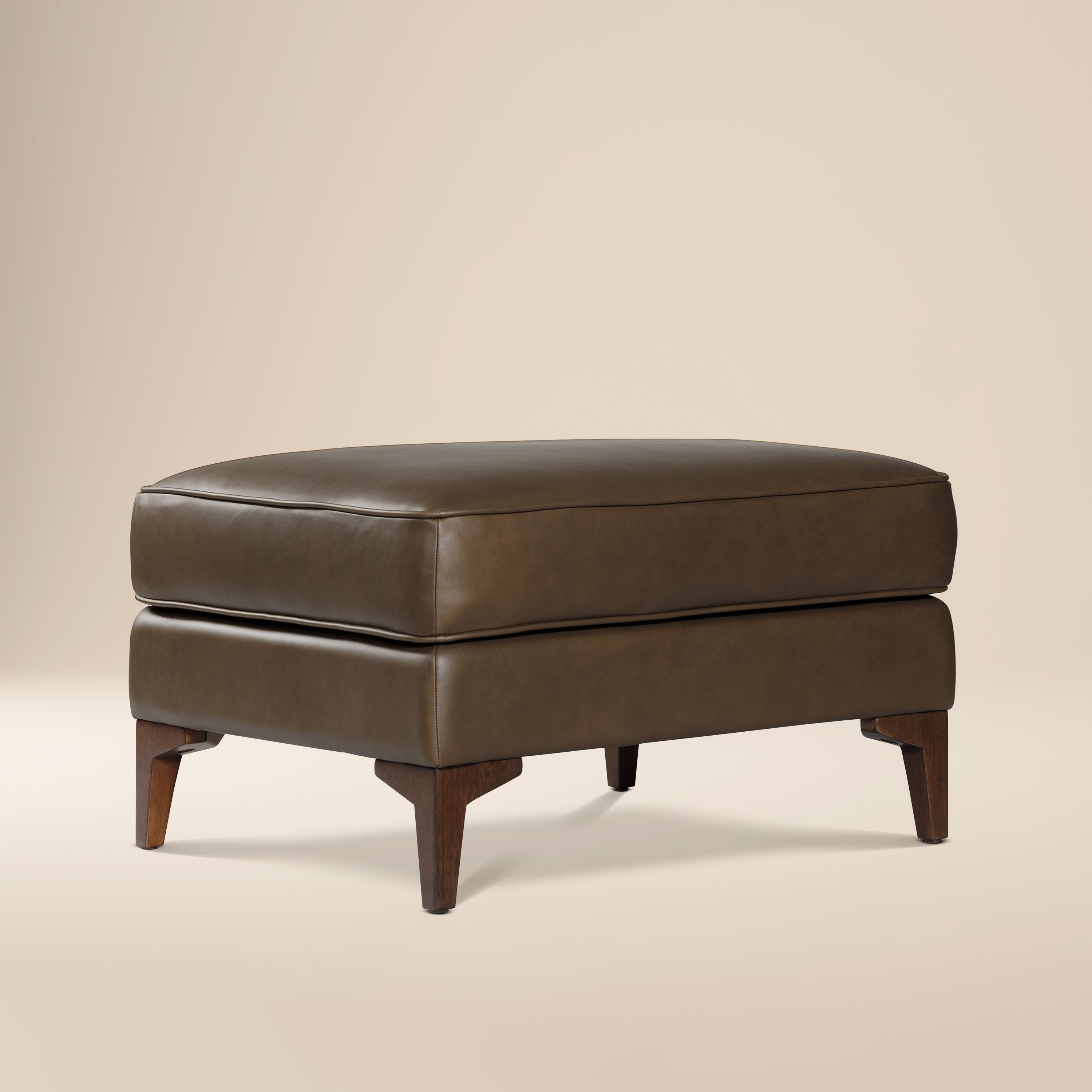 Pouf ottoman en cuir 2.0 | Marron cacao