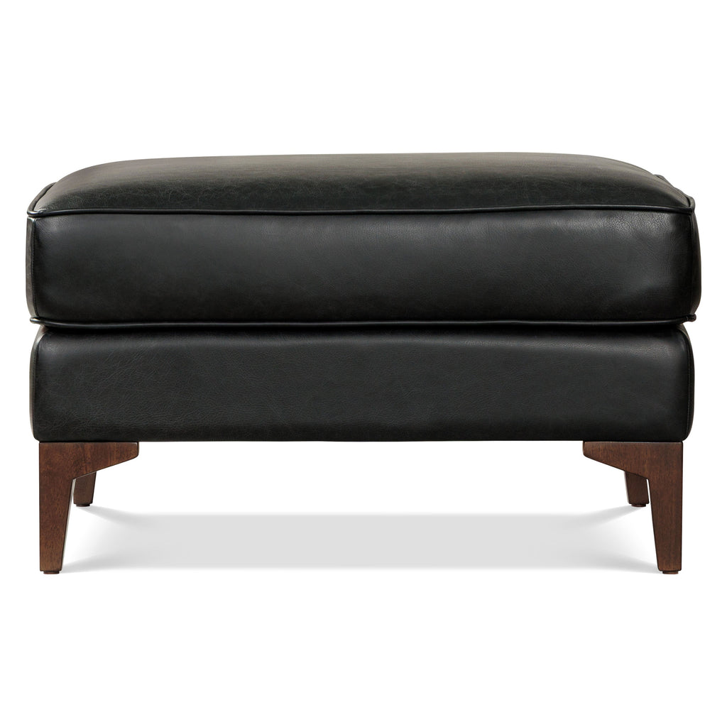 Pouf en cuir 2.0 | Noir onyx