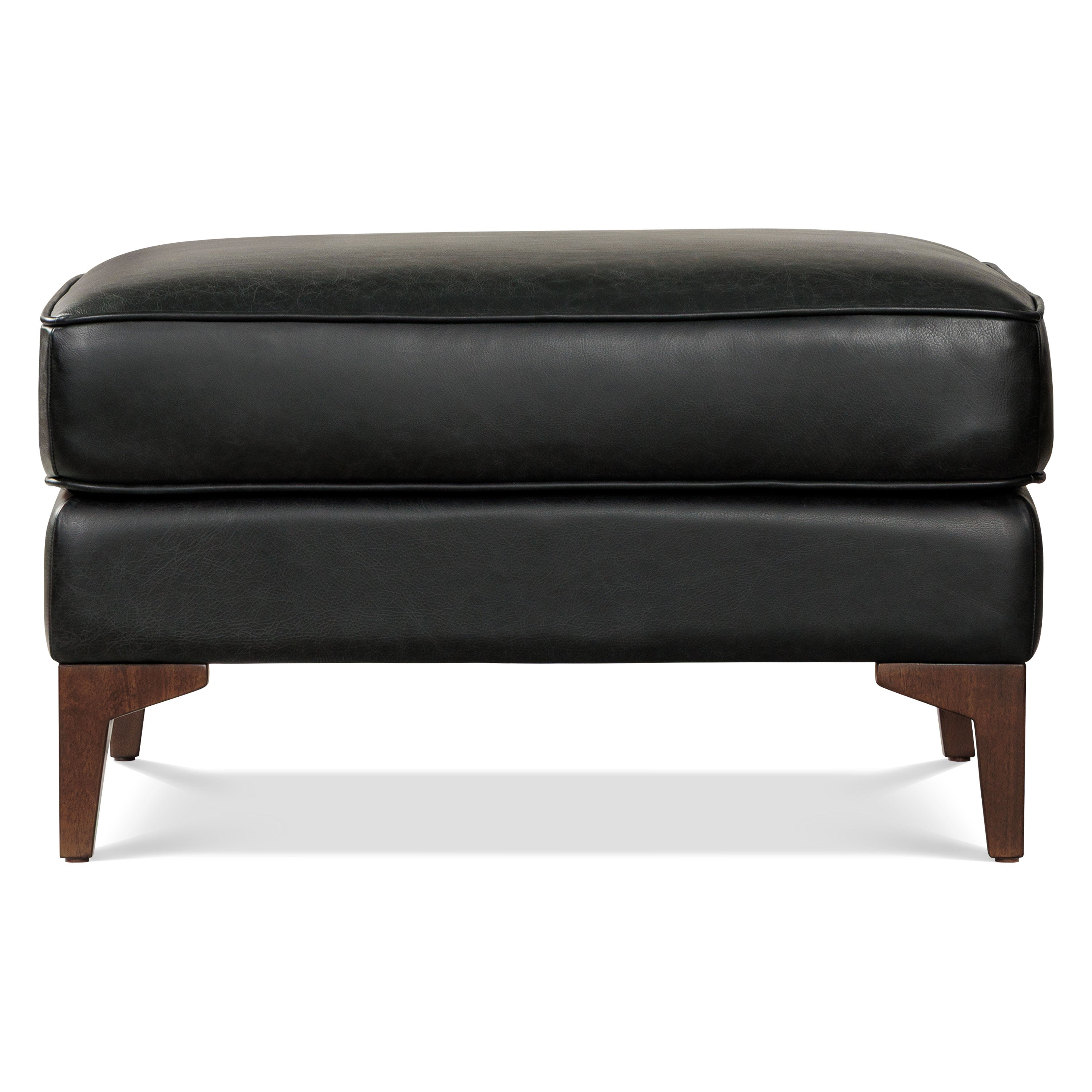 Pouf en cuir 2.0 | Noir onyx
