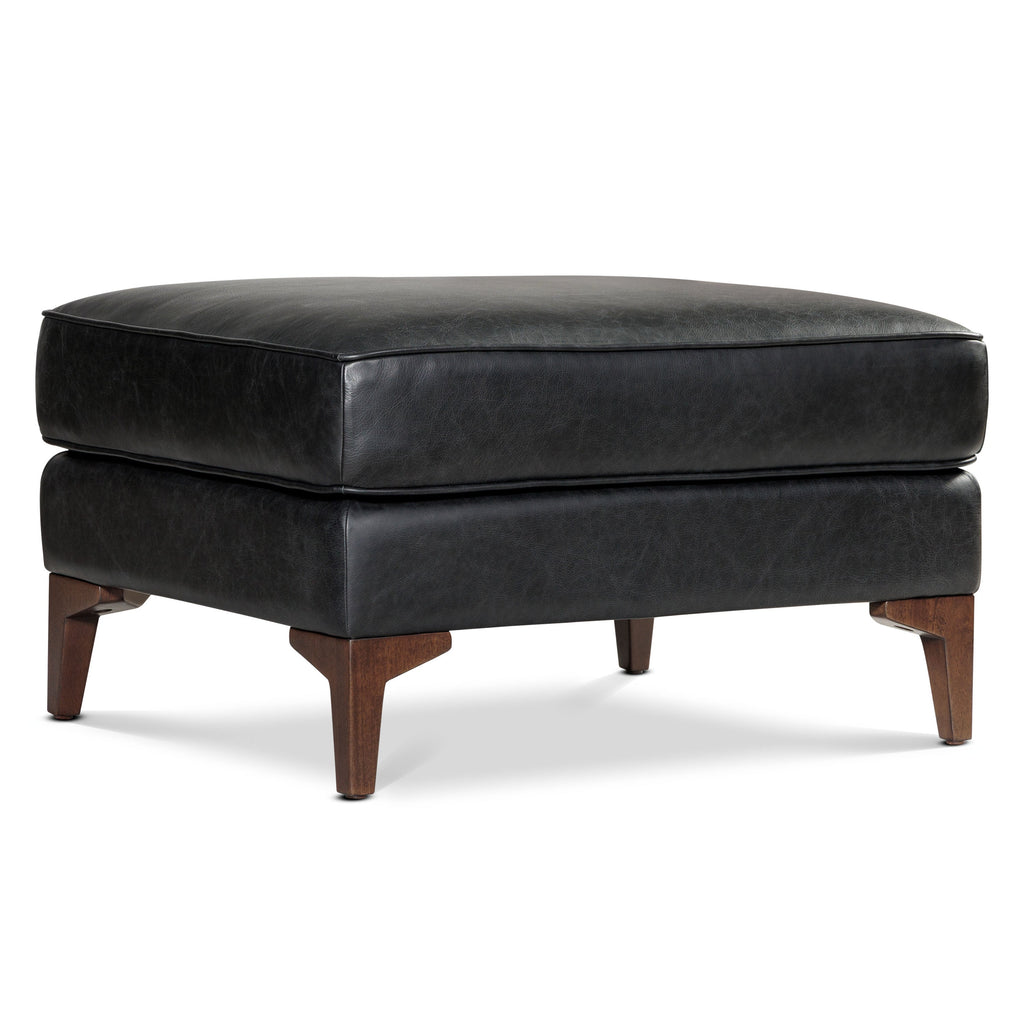 Pouf en cuir 2.0 | Noir onyx