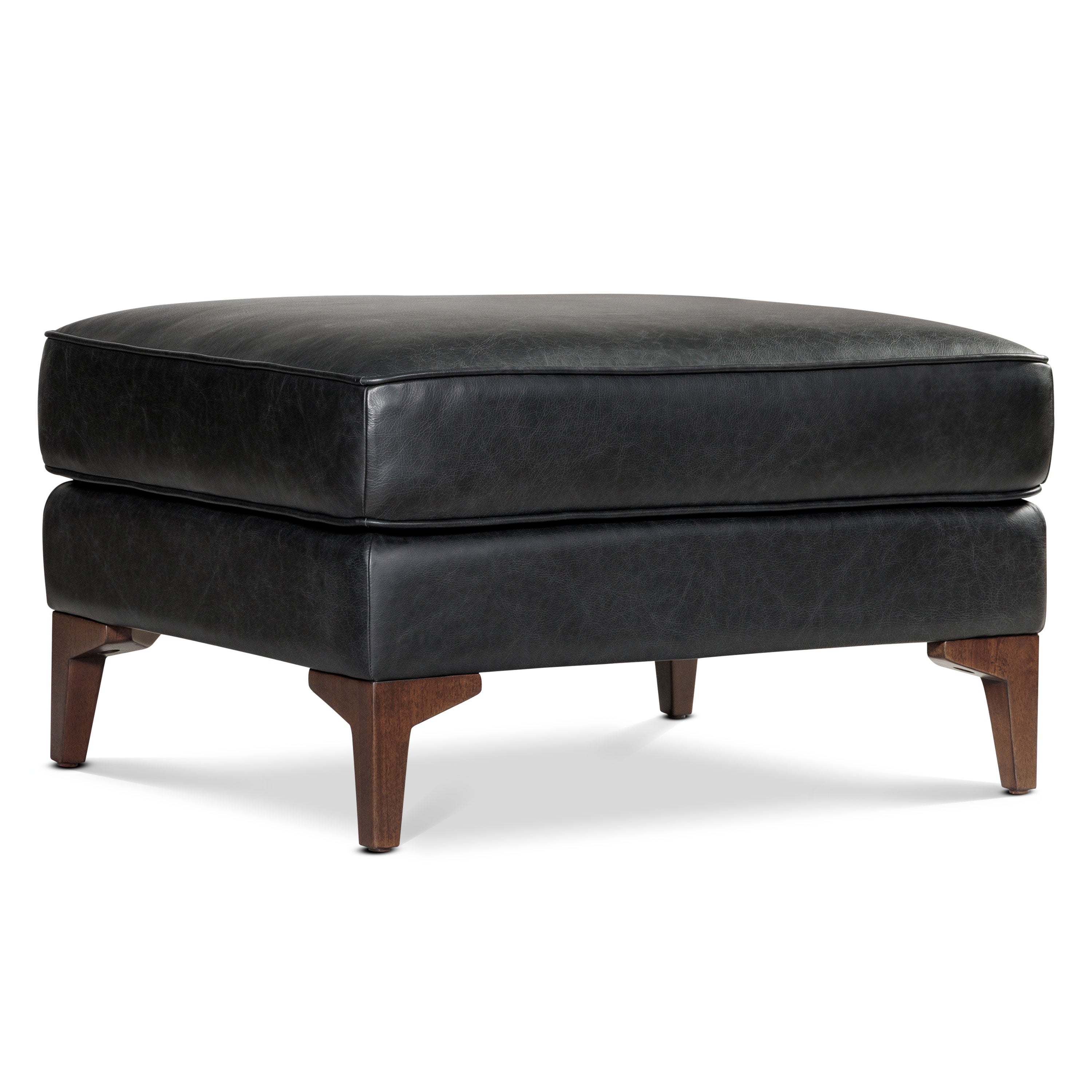 Pouf en cuir 2.0 | Noir onyx