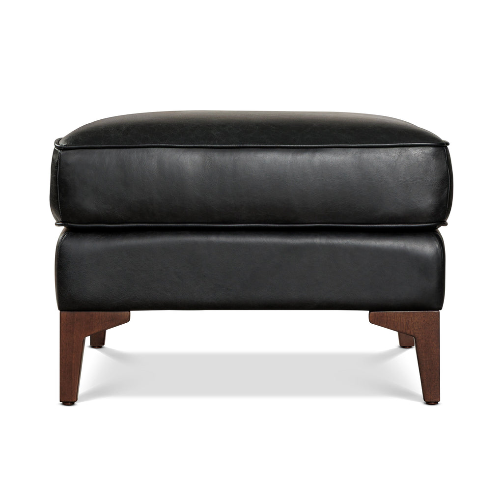 Pouf en cuir 2.0 | Noir onyx