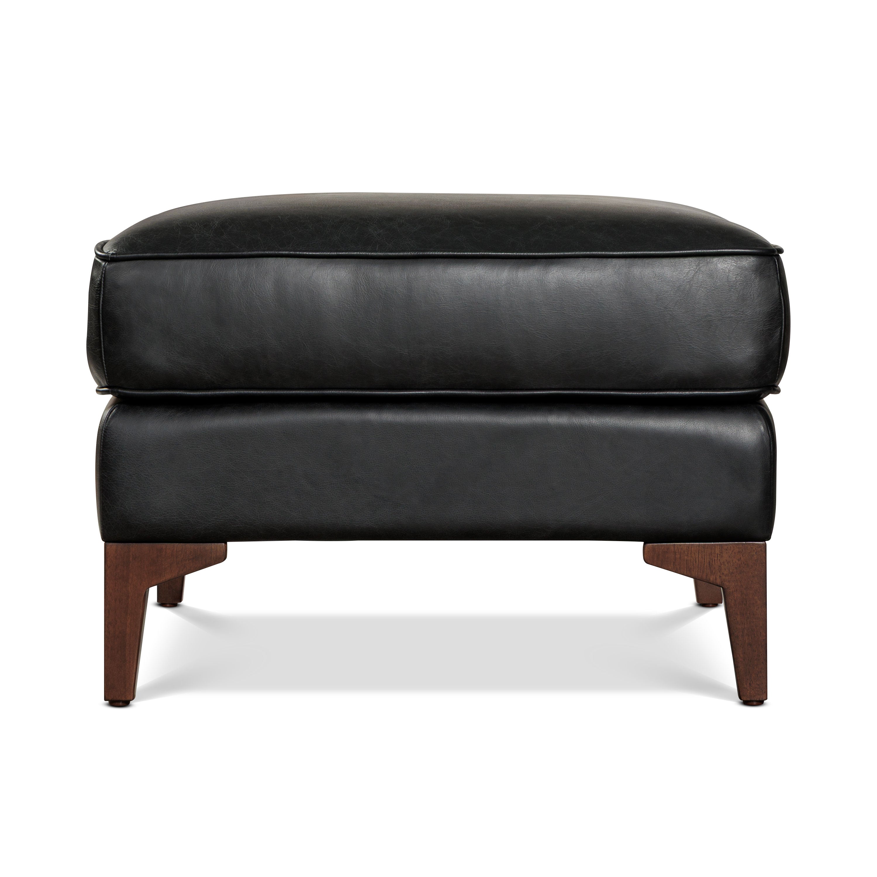 Pouf en cuir 2.0 | Noir onyx