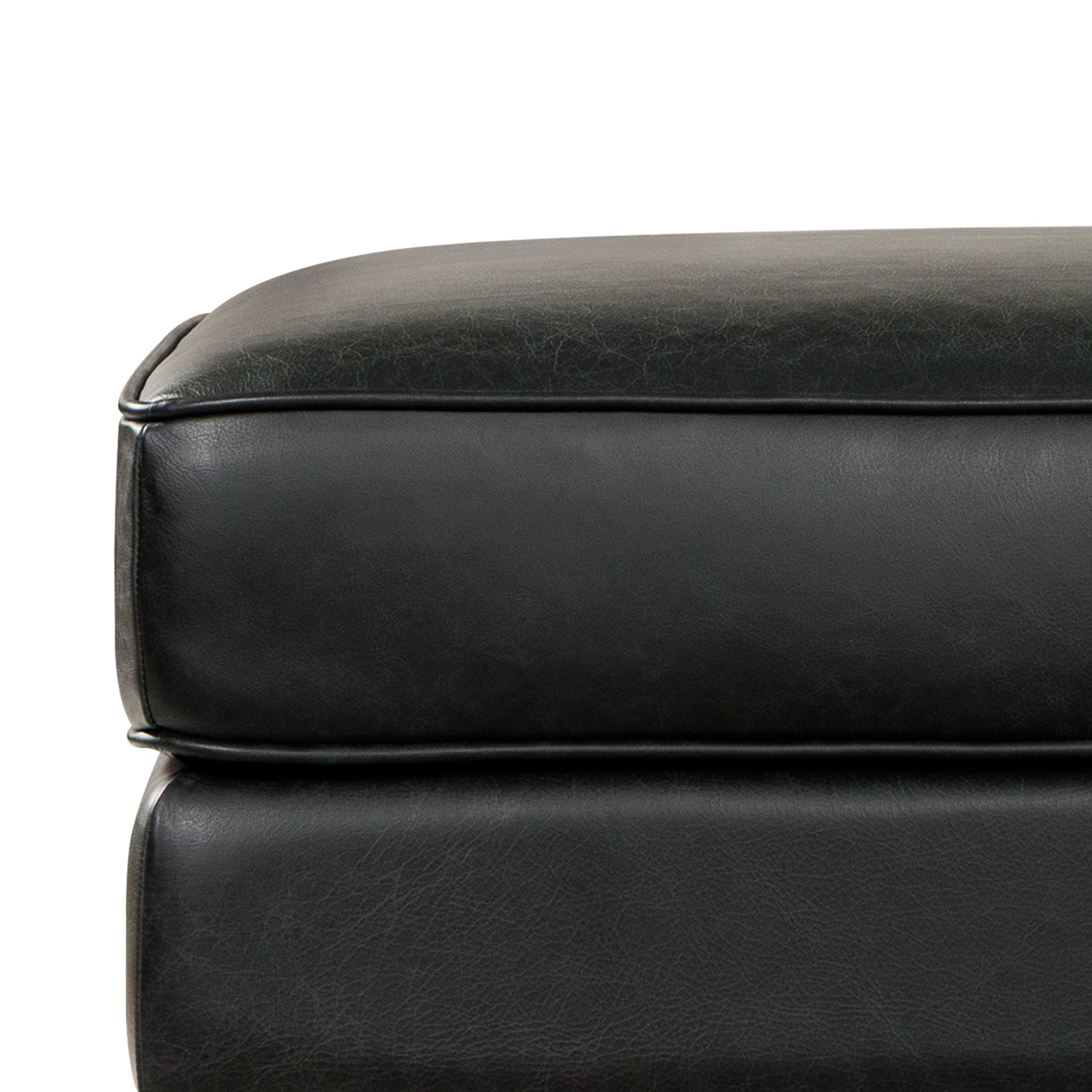 Pouf en cuir 2.0 | Noir onyx