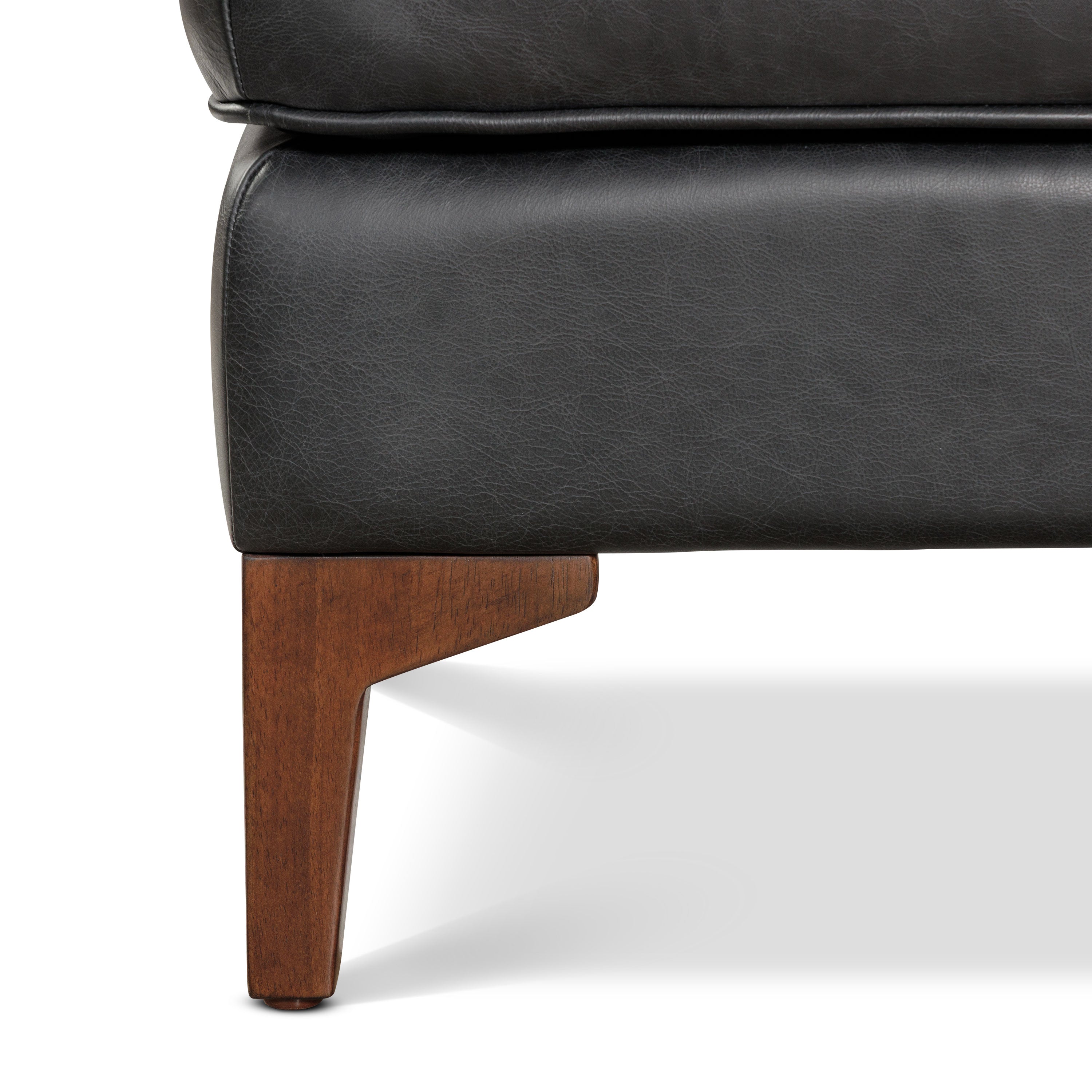 Pouf en cuir 2.0 | Noir onyx