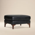 Pouf en cuir 2.0 | Noir onyx