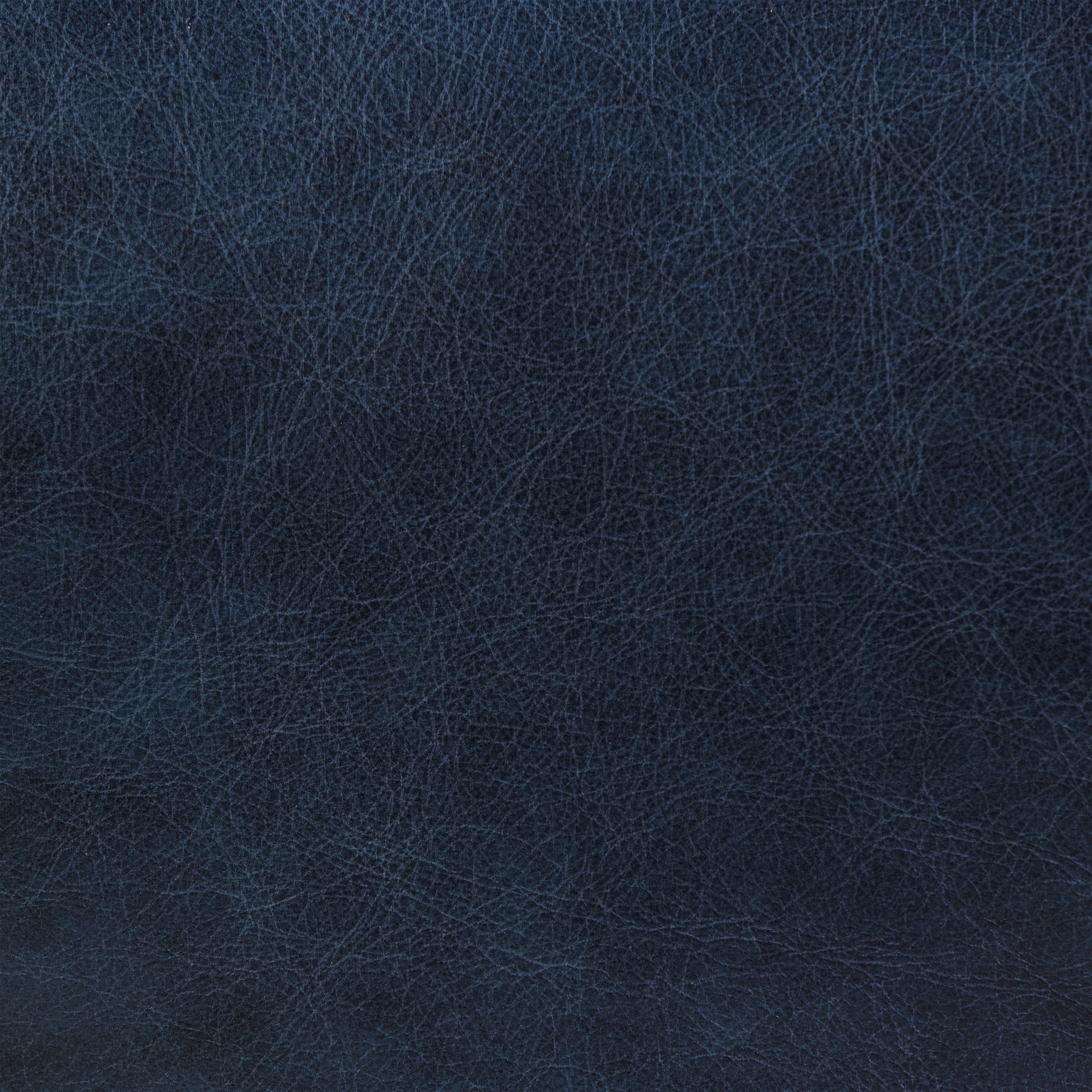 Pouf en cuir 2.0 | Bleu nuit