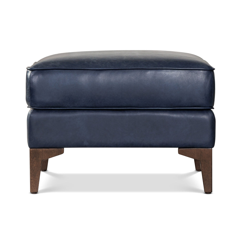 Pouf en cuir 2.0 | Bleu nuit