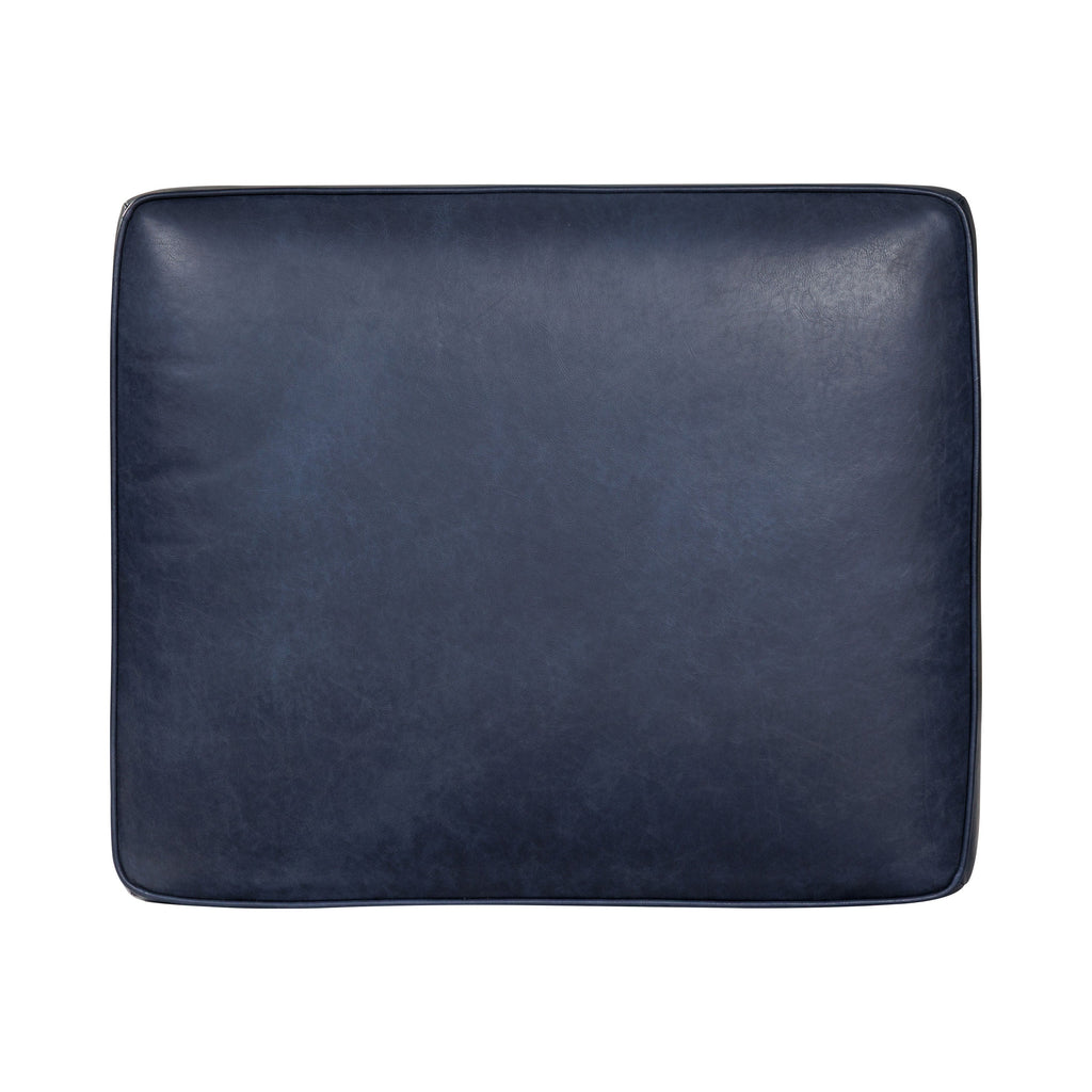 Pouf en cuir 2.0 | Bleu nuit