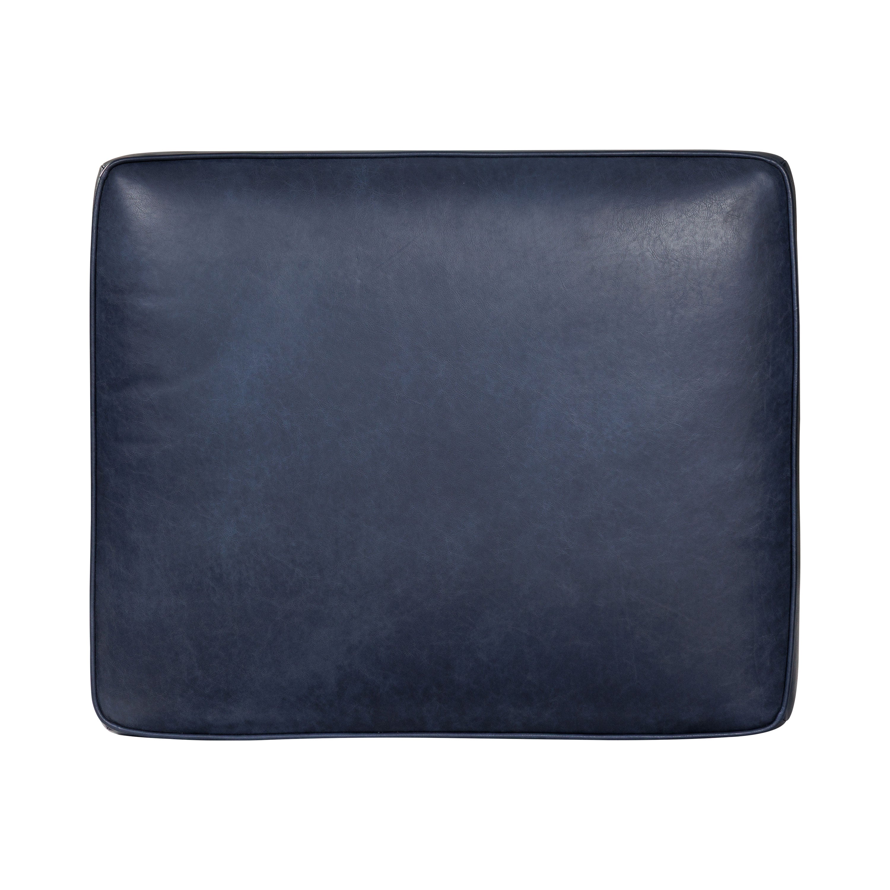 Pouf en cuir 2.0 | Bleu nuit