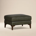 Pouf en cuir 2.0 | Vert olivine