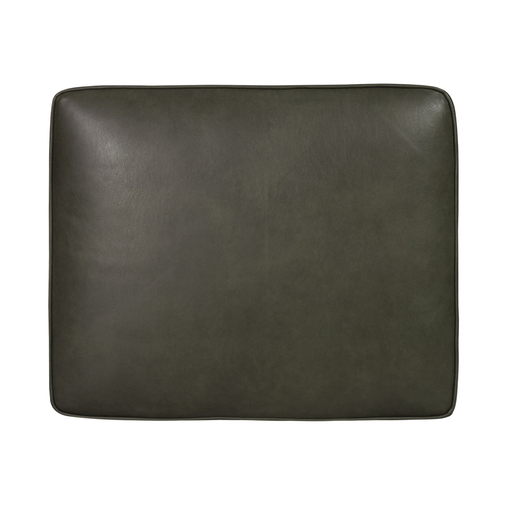 Pouf en cuir 2.0 | Vert olivine