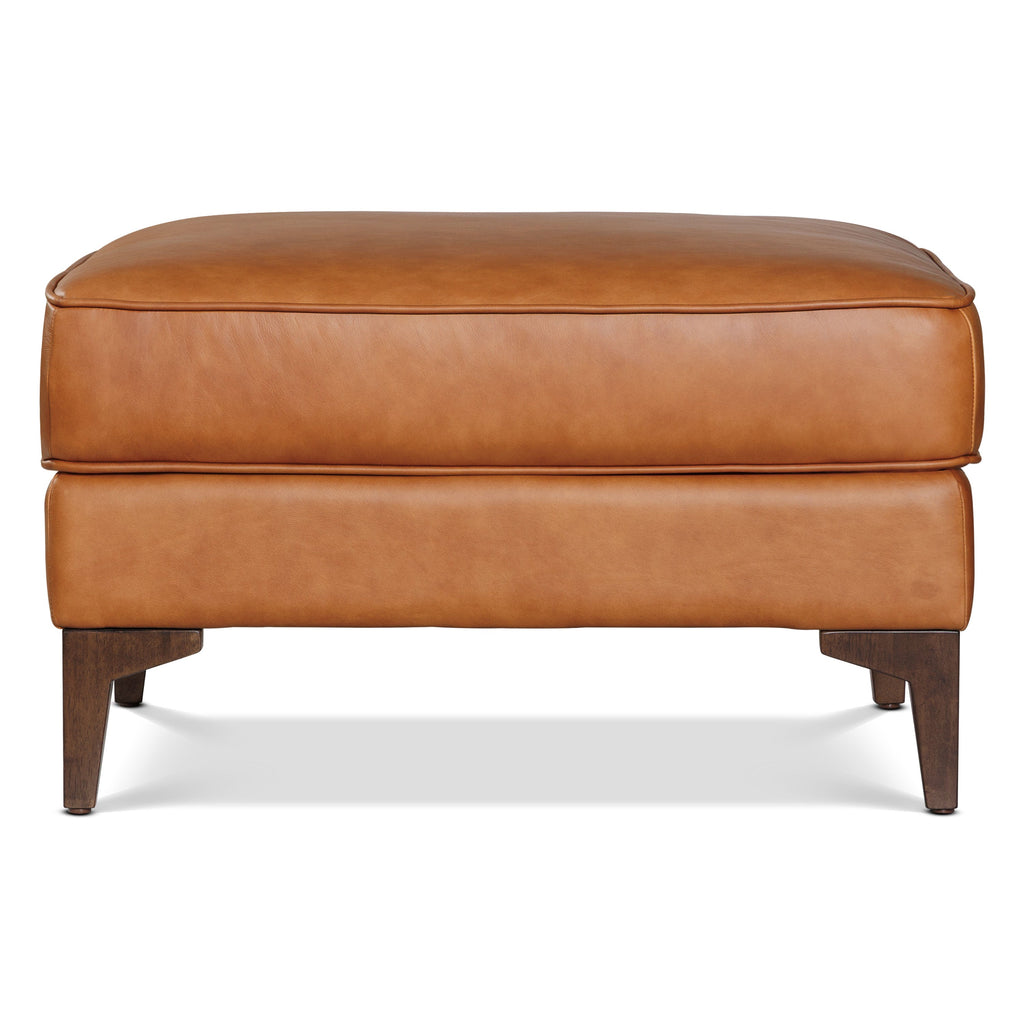 Pouf en cuir 2.0 | Tan cognac