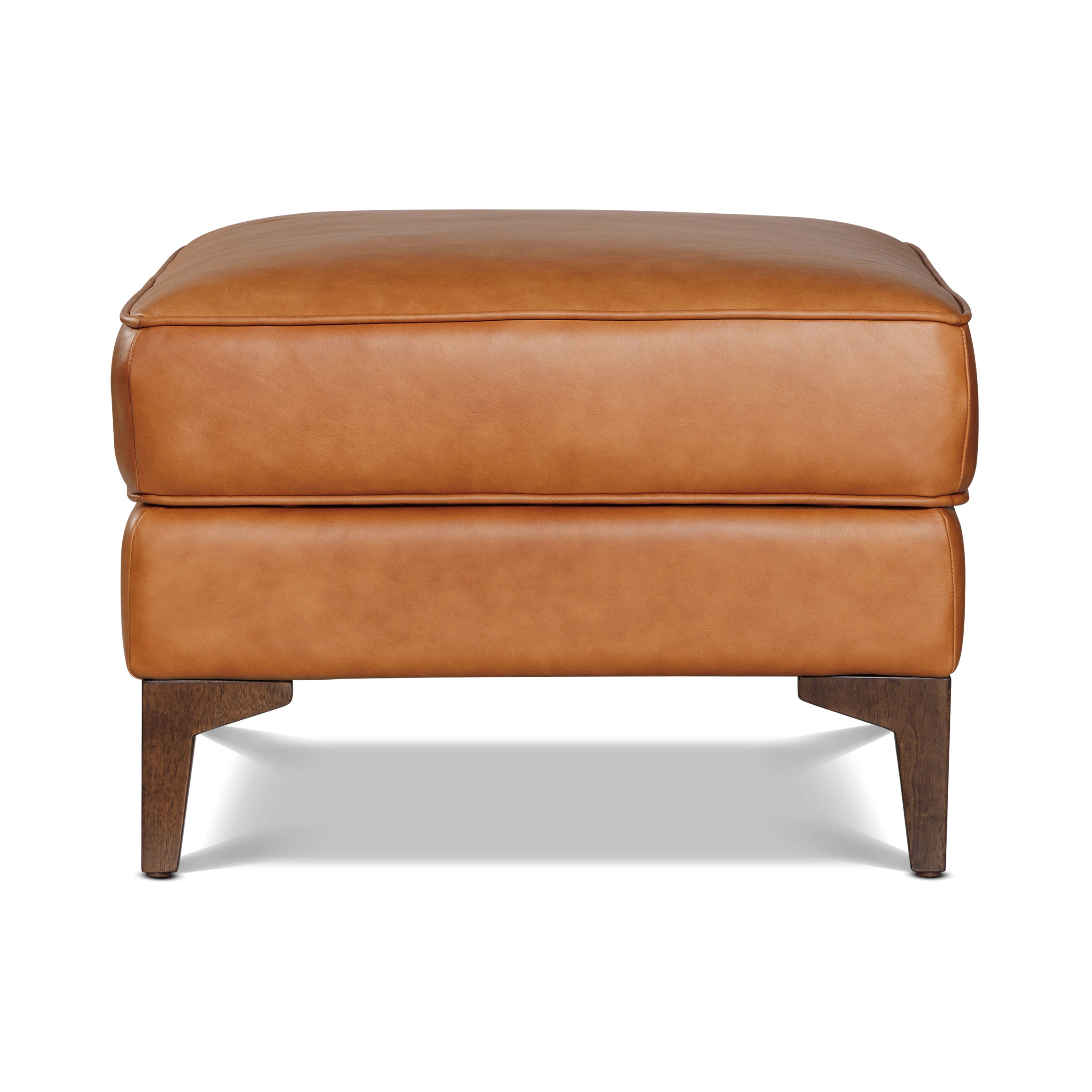 Pouf en cuir 2.0 | Tan cognac