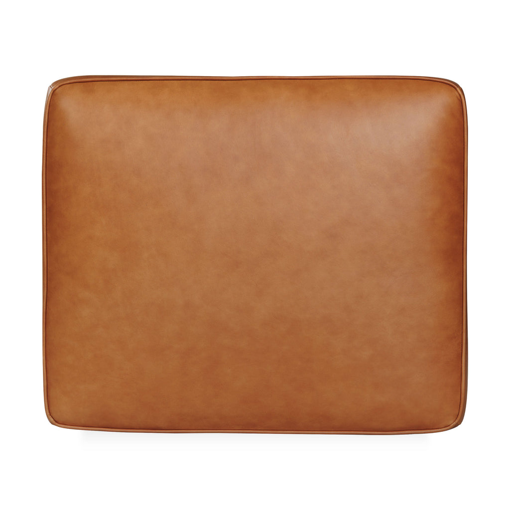 Pouf en cuir 2.0 | Tan cognac