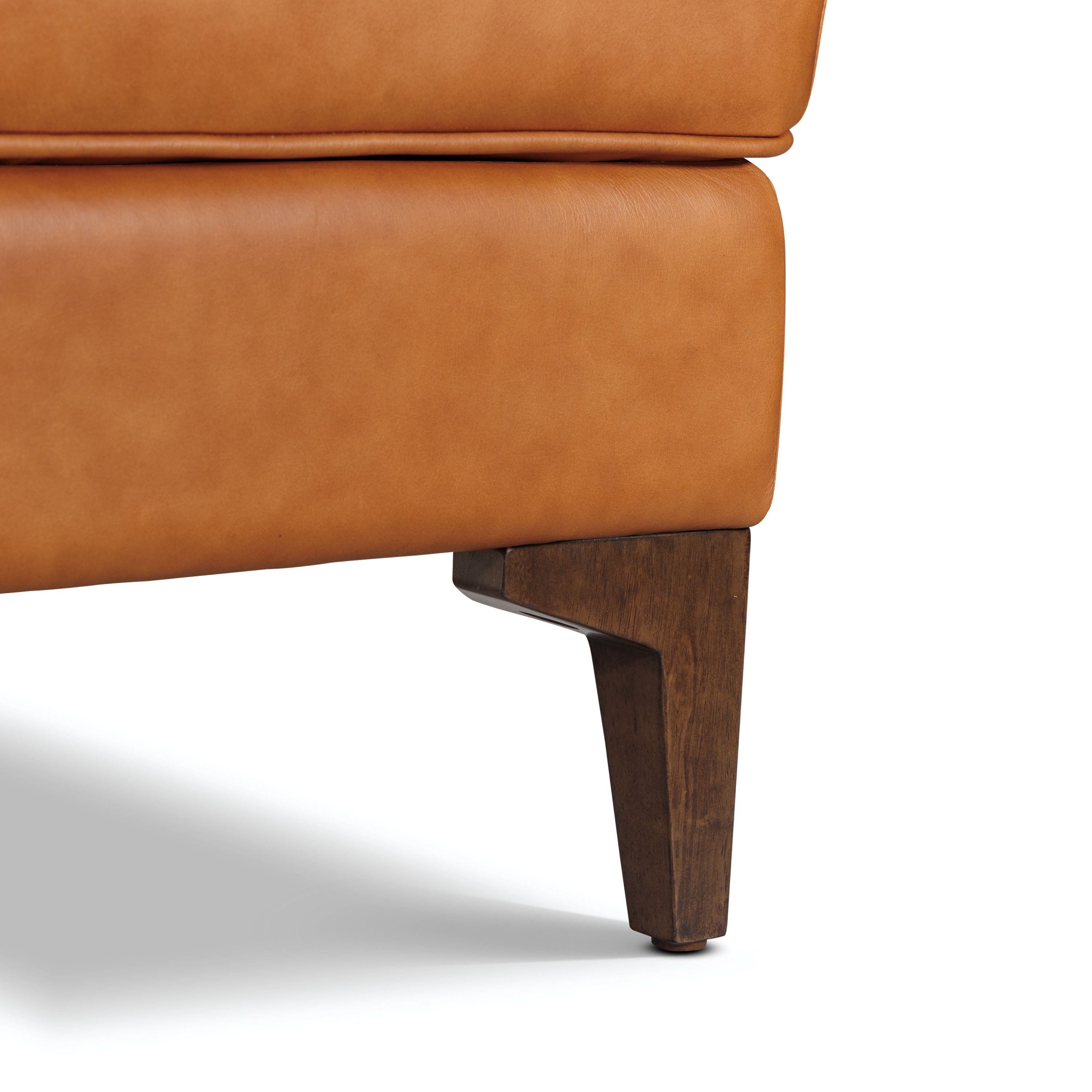 Pouf en cuir 2.0 | Tan cognac