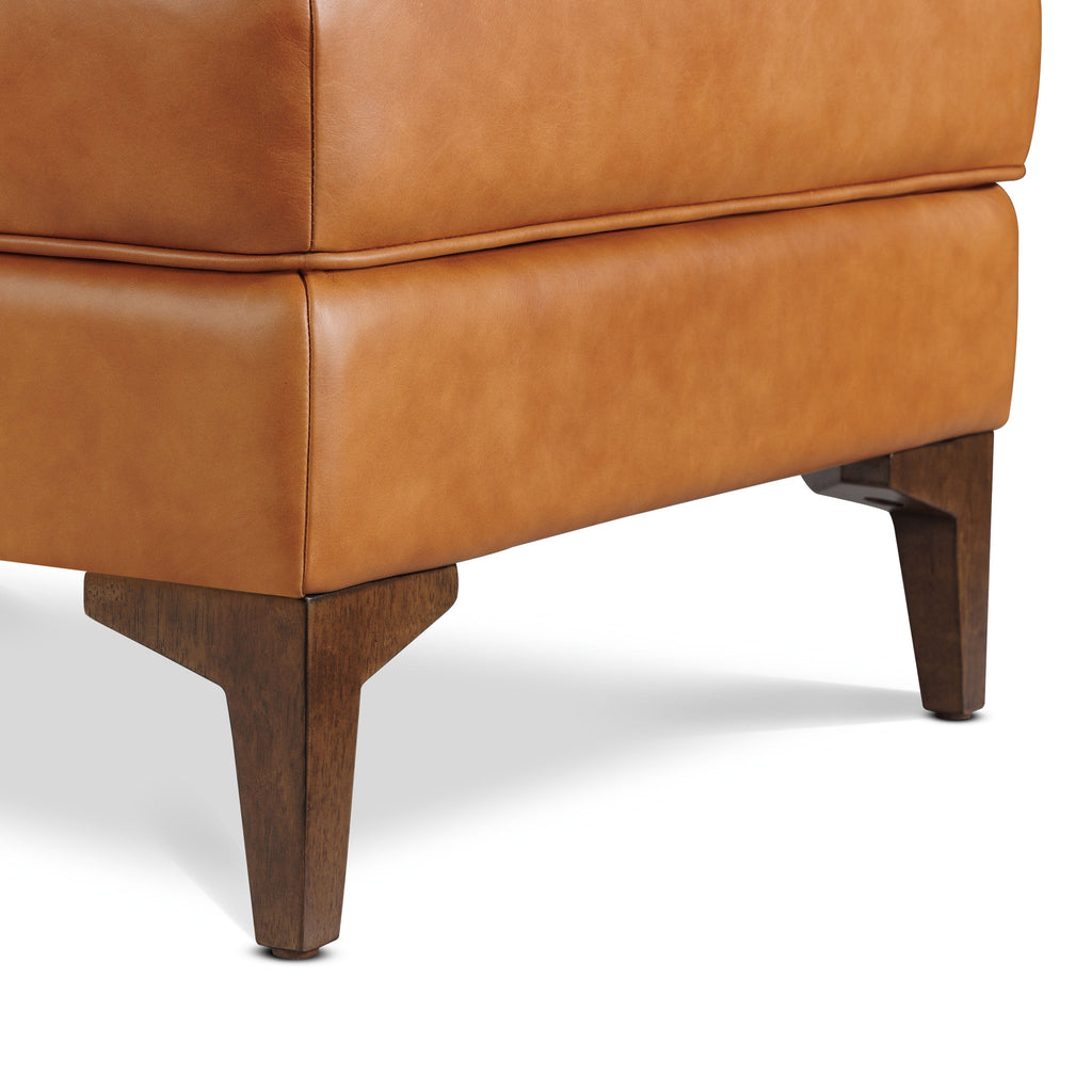 Pouf en cuir 2.0 | Tan cognac