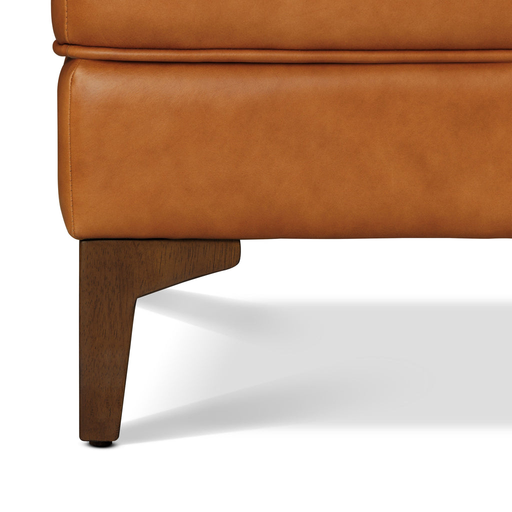 Pouf en cuir 2.0 | Tan cognac