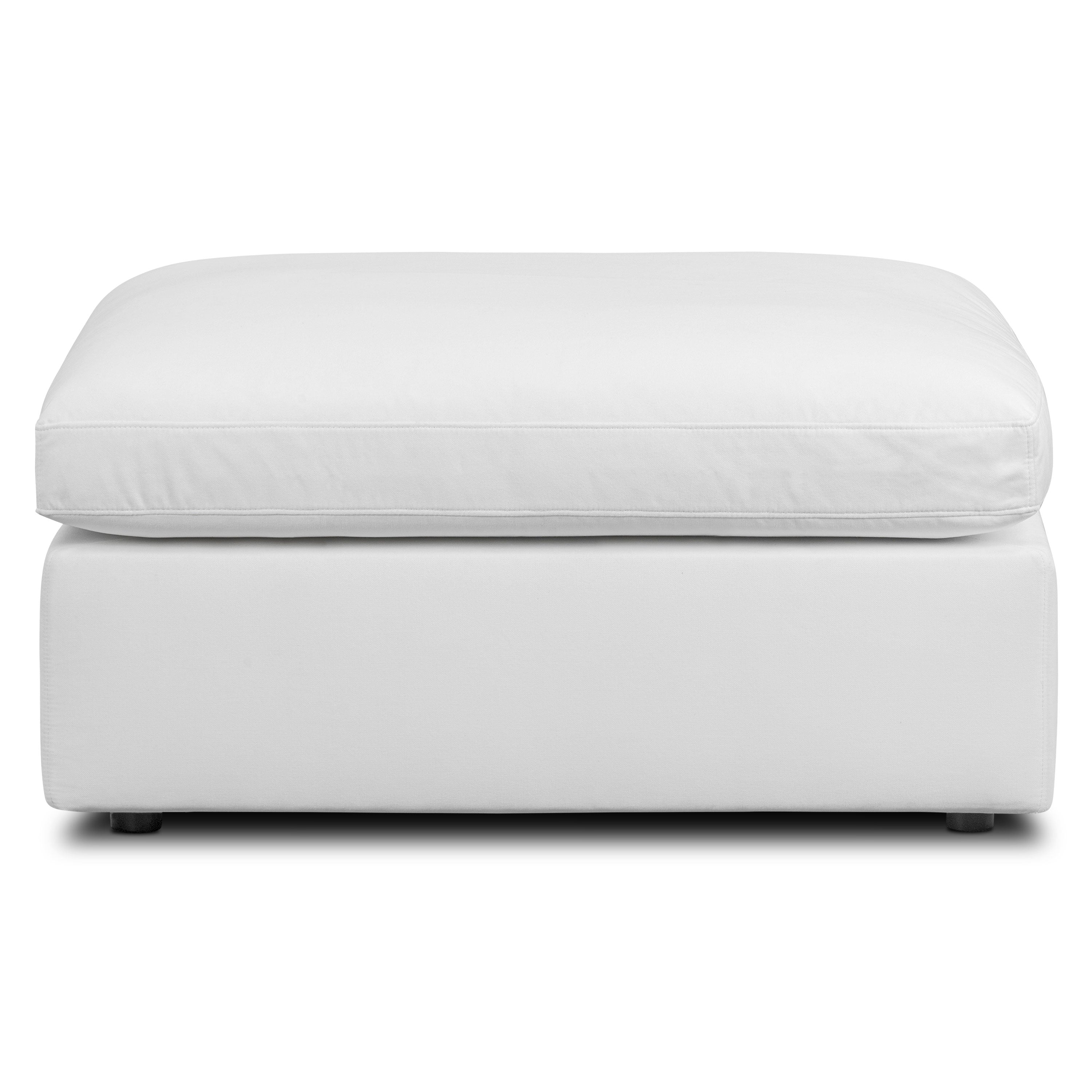 Pouf modulaire déhoussable | Coton blanc