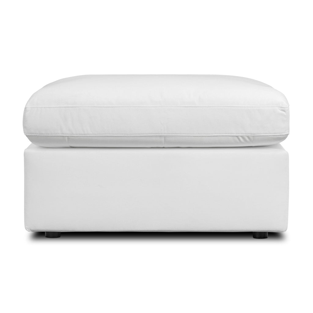 Pouf modulaire déhoussable | Coton blanc