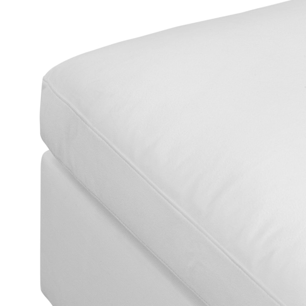 Pouf modulaire déhoussable | Coton blanc
