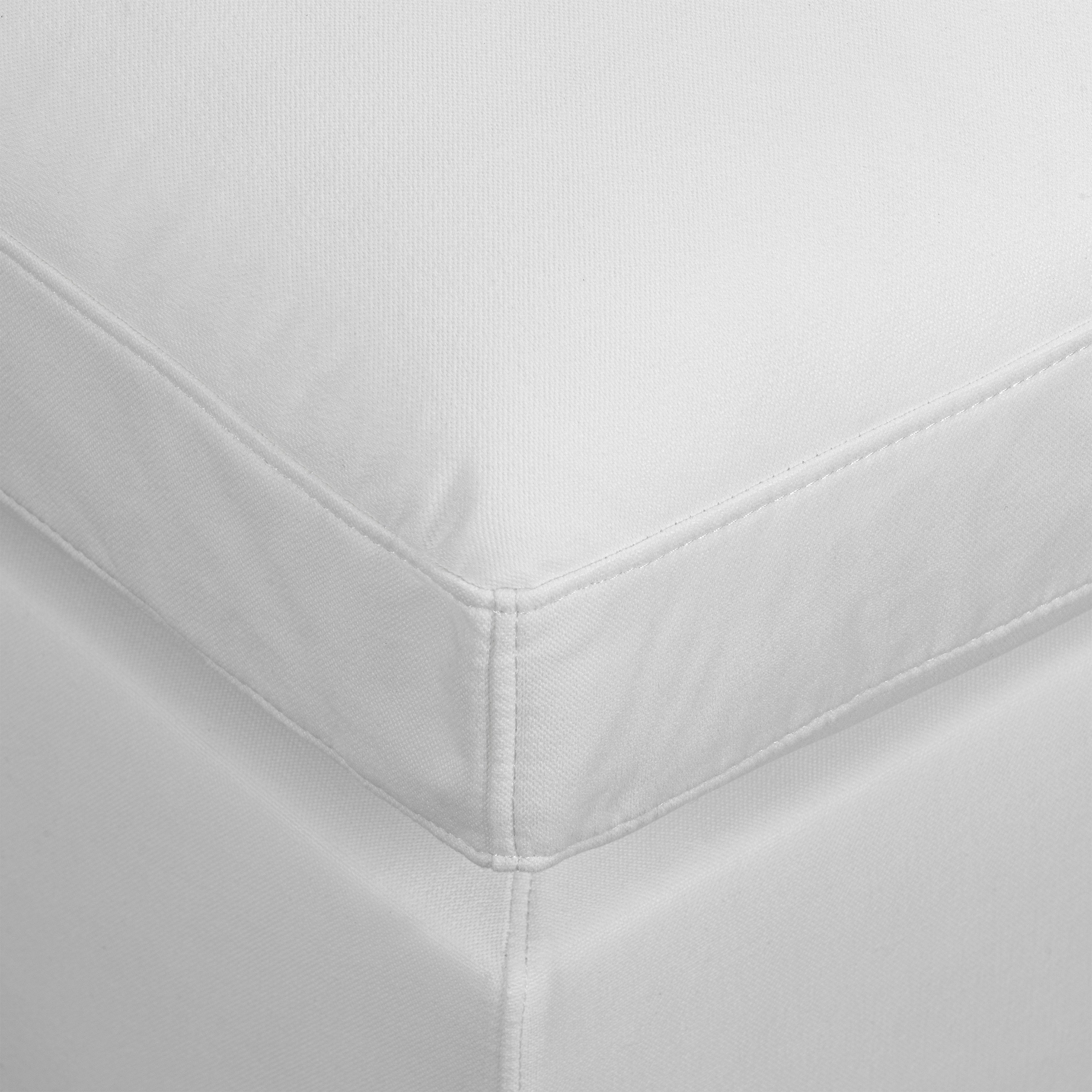 Pouf modulaire déhoussable | Coton blanc