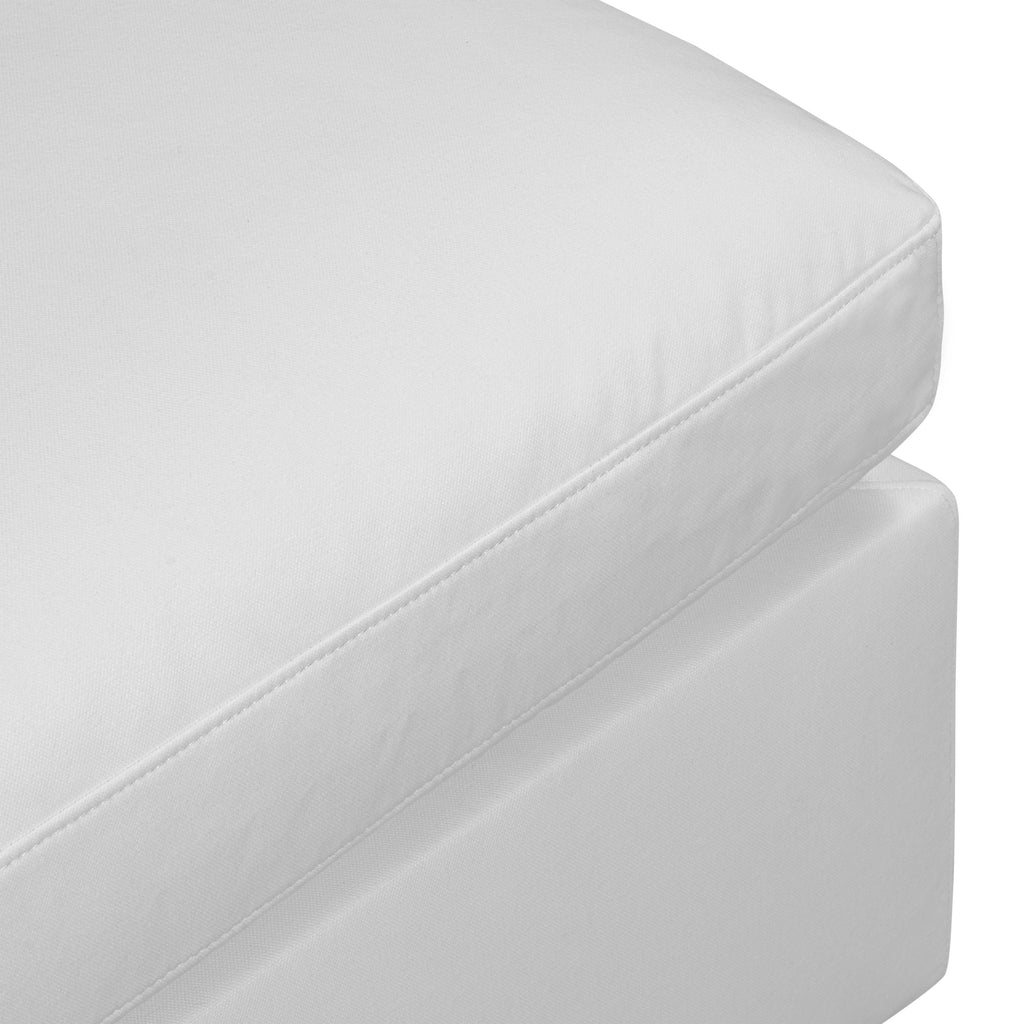Pouf modulaire déhoussable | Coton blanc